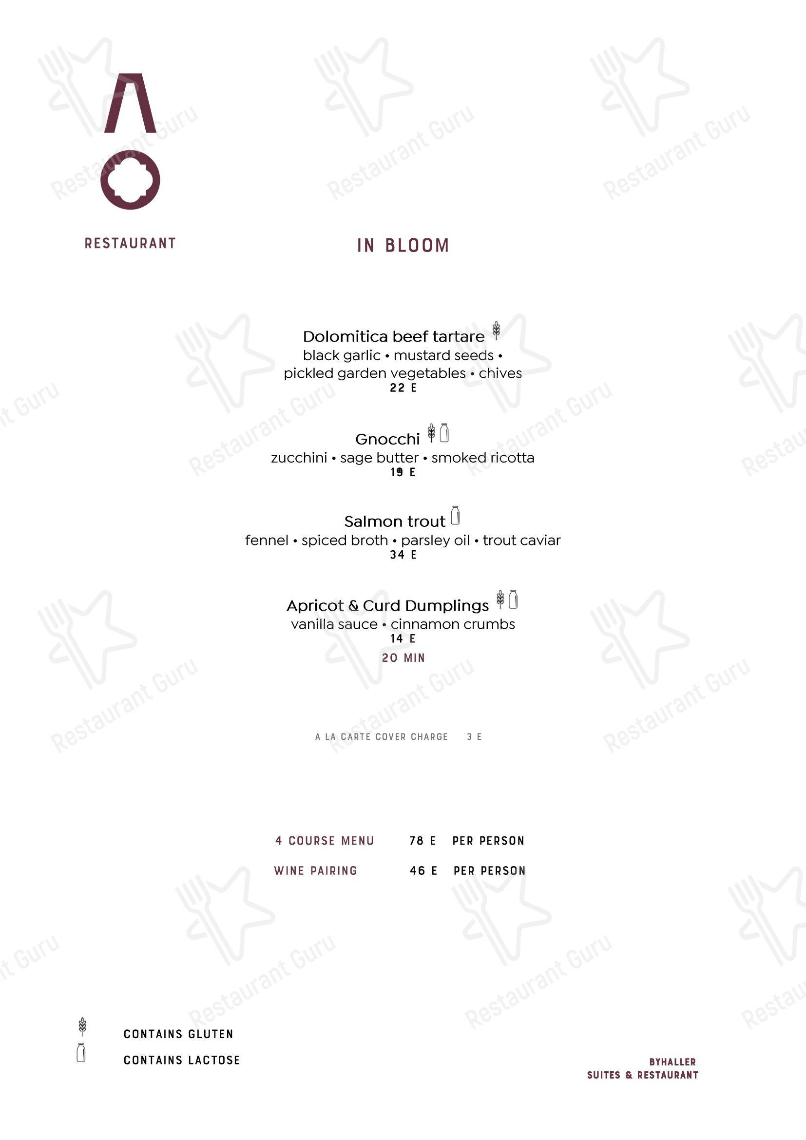 Коктейльная карта паба и бара byHaller Suites & AO Restaurant