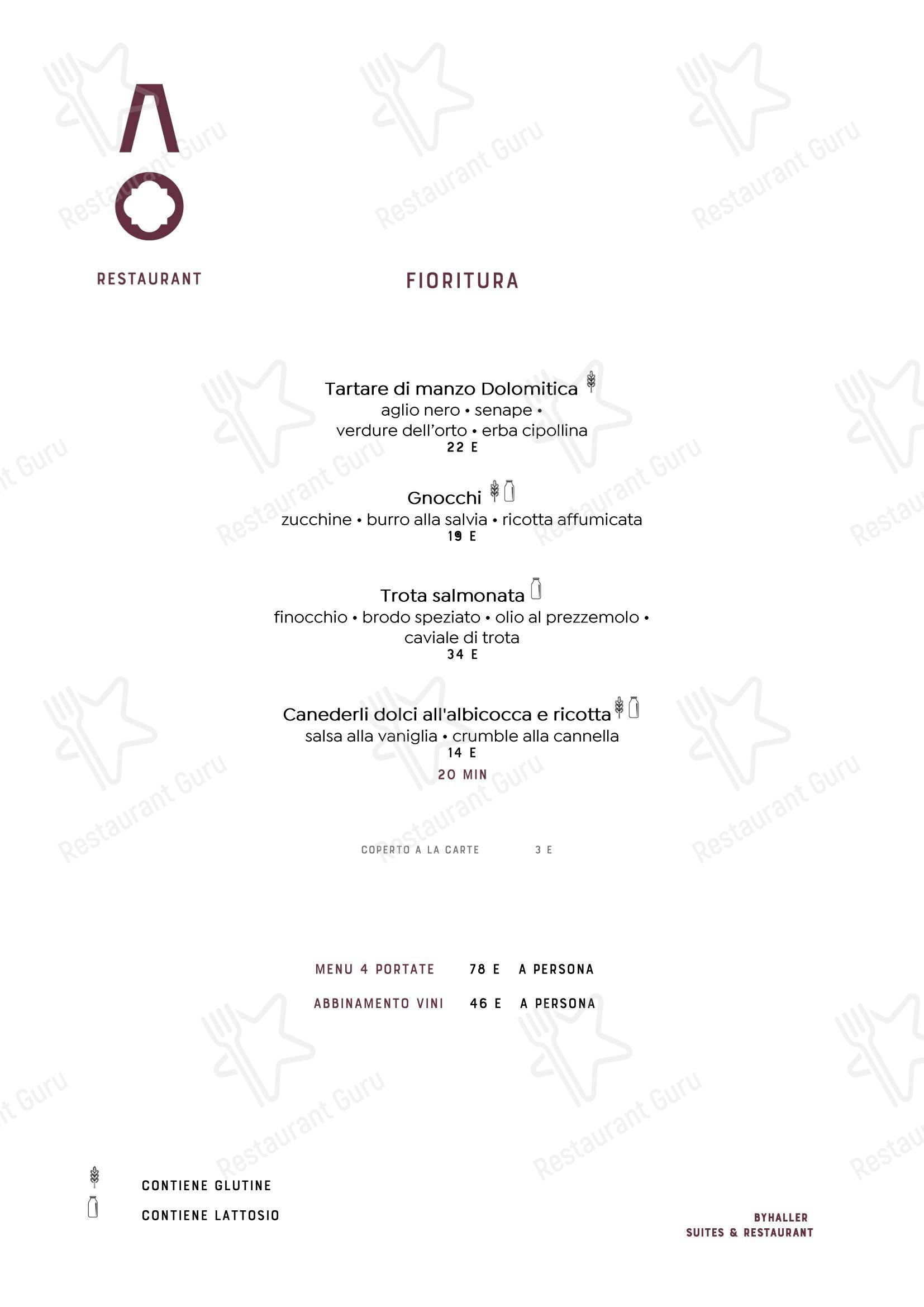 byHaller Suites & AO Restaurant в Брессаноне - Крафт меню