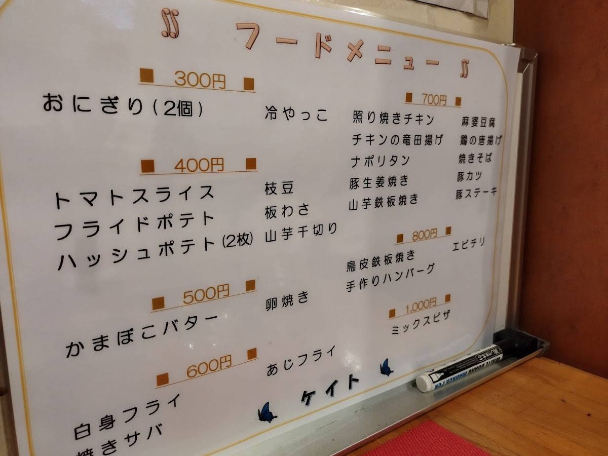 ケイト меню
