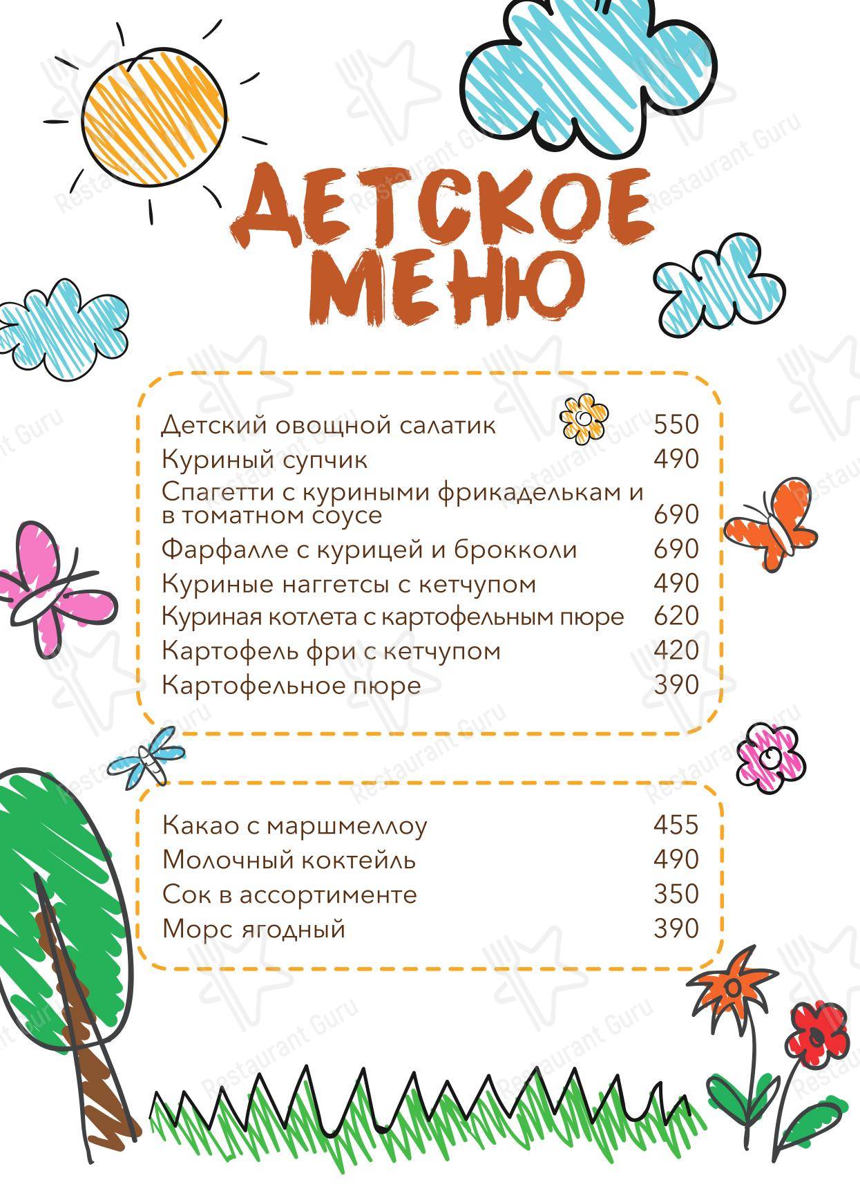 Меню Август 13 - еда и напитки