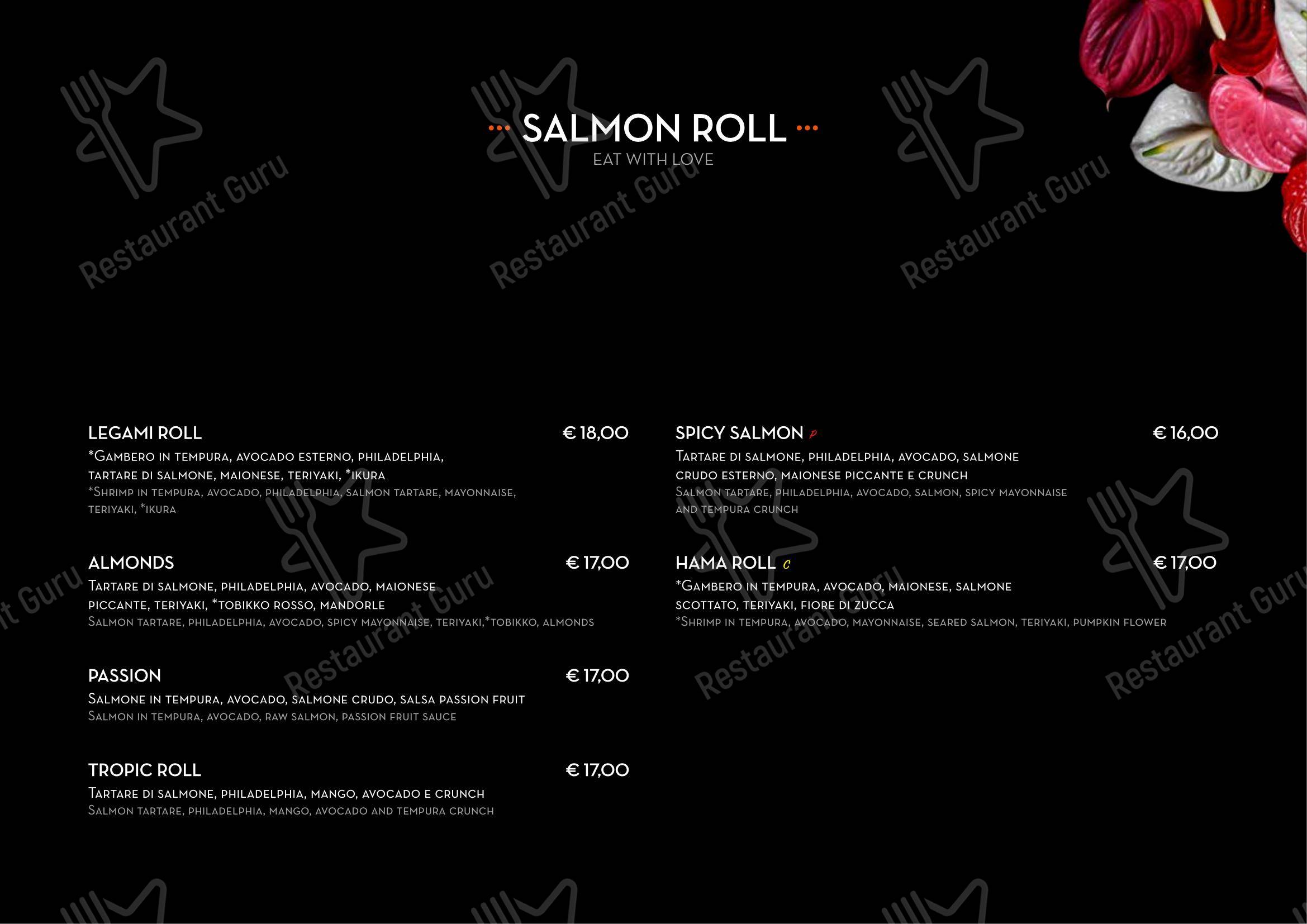 Меню ресторана Legami Sushi & More ROMA
