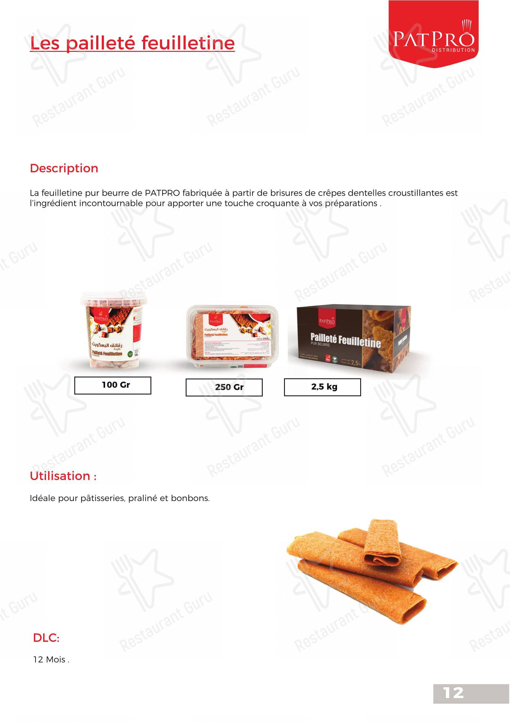 Меню Patpro Distribution в Кубе