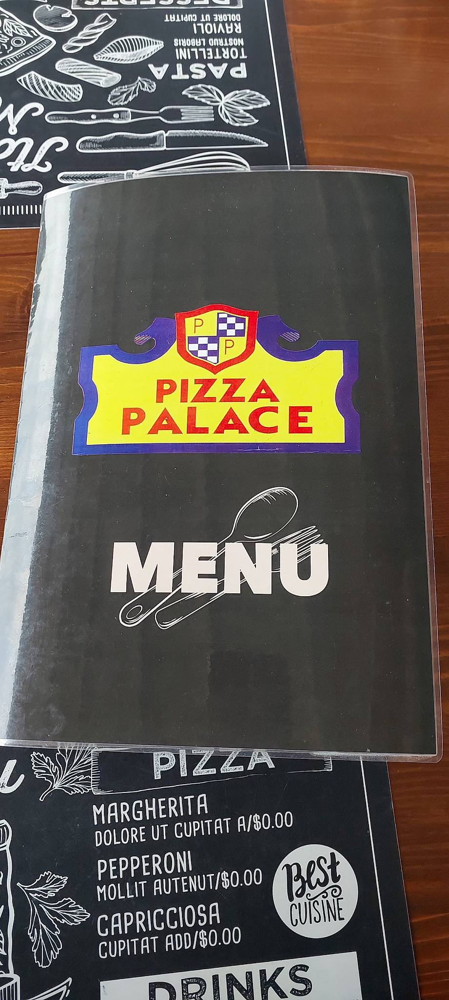 pizza palace меню