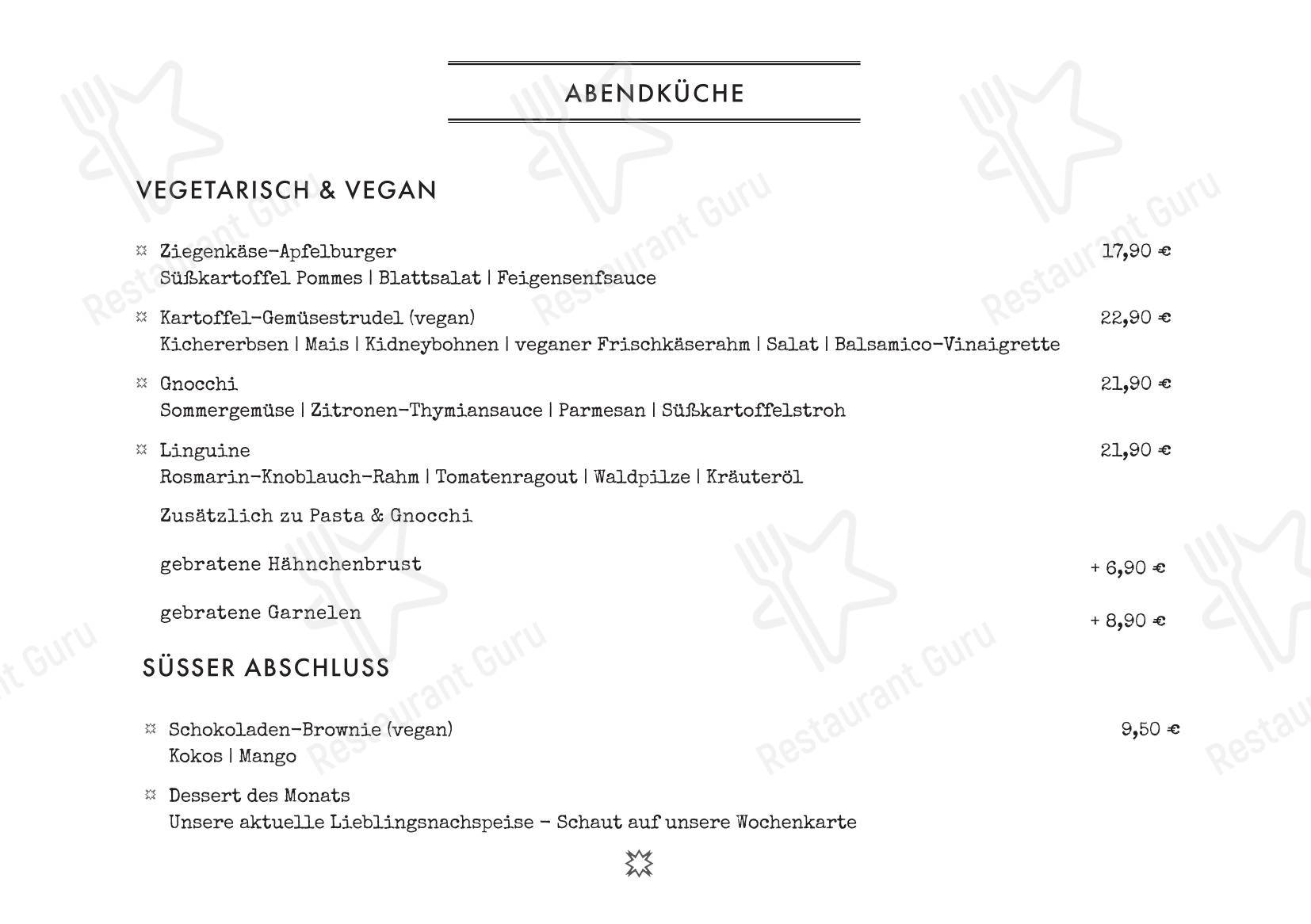 Меню напитков кафе Grotes Restaurant / Münster
