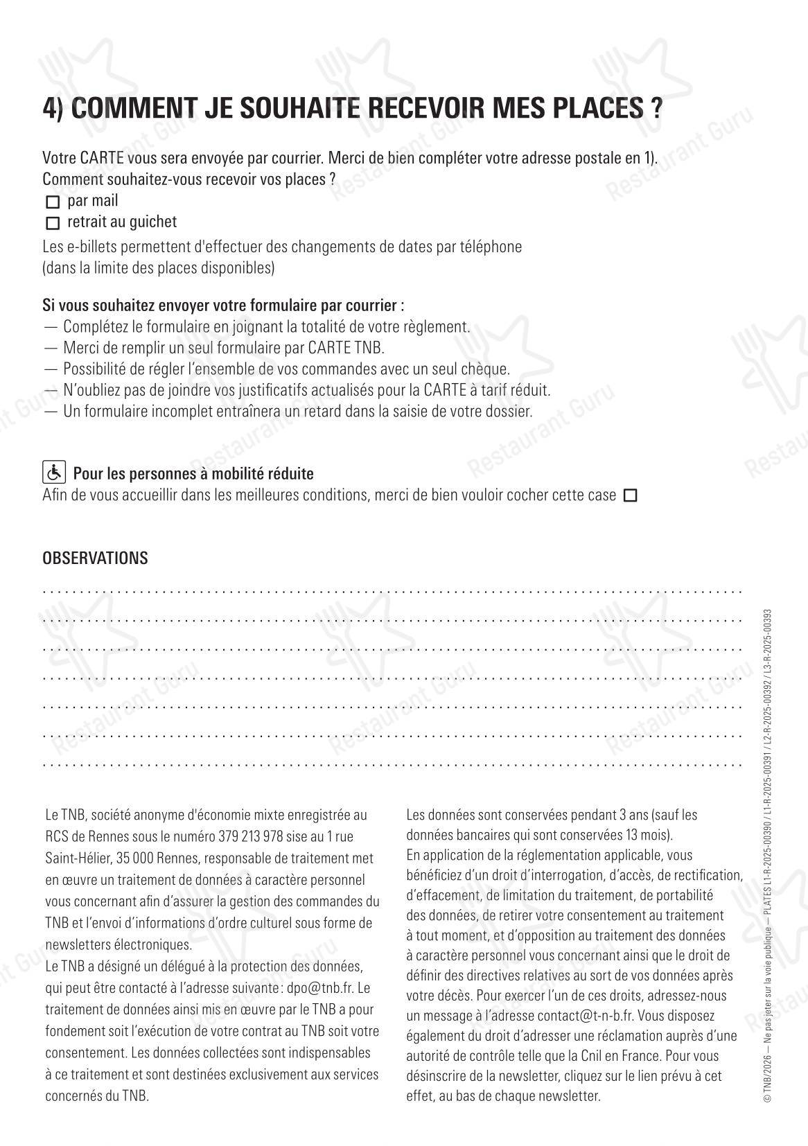 Коктейльная карта ресторана L'Entracte