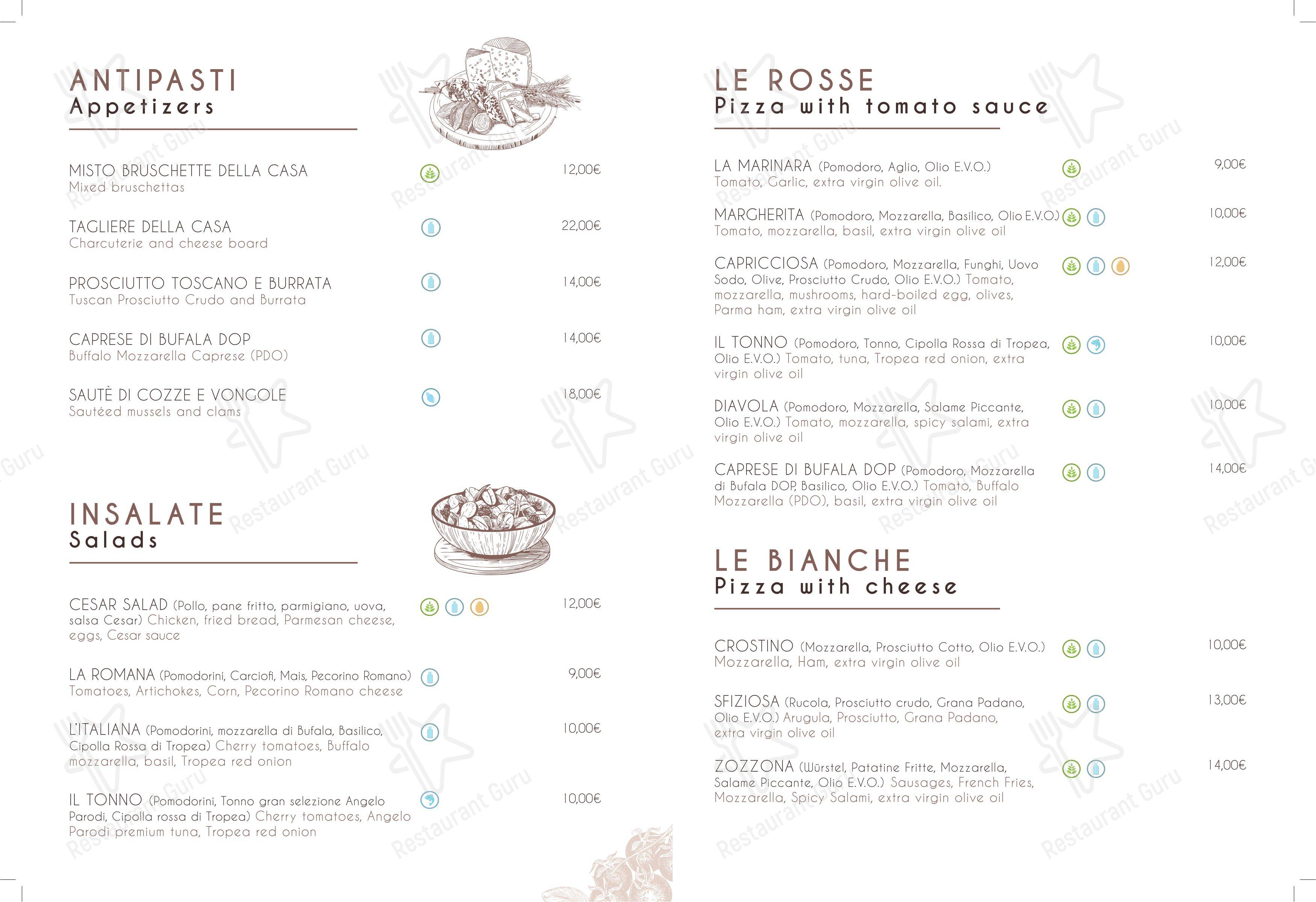 Меню ресторана Osteria Nonna Gina - Меню