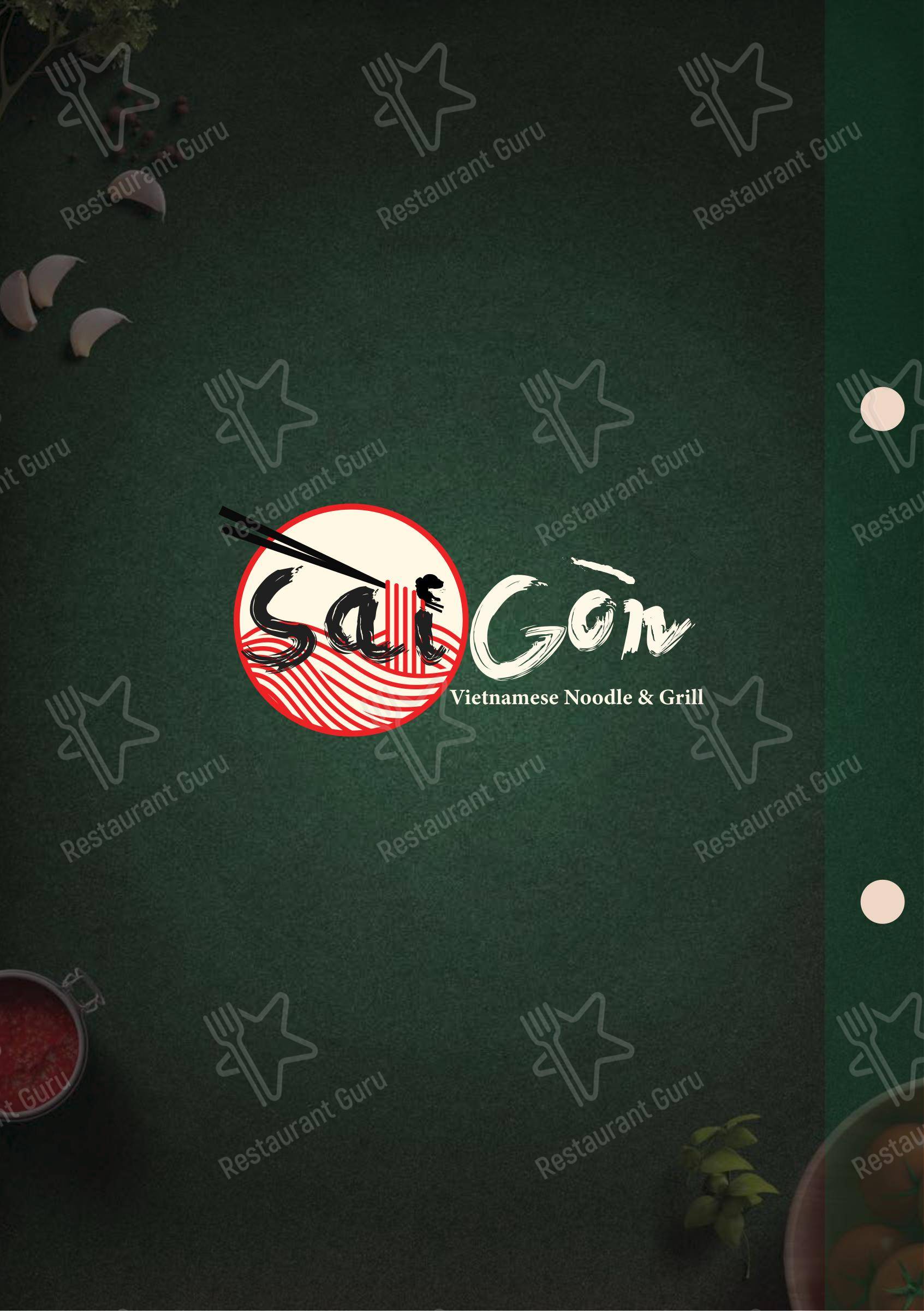 Меню ресторана Saigon Restaurant
