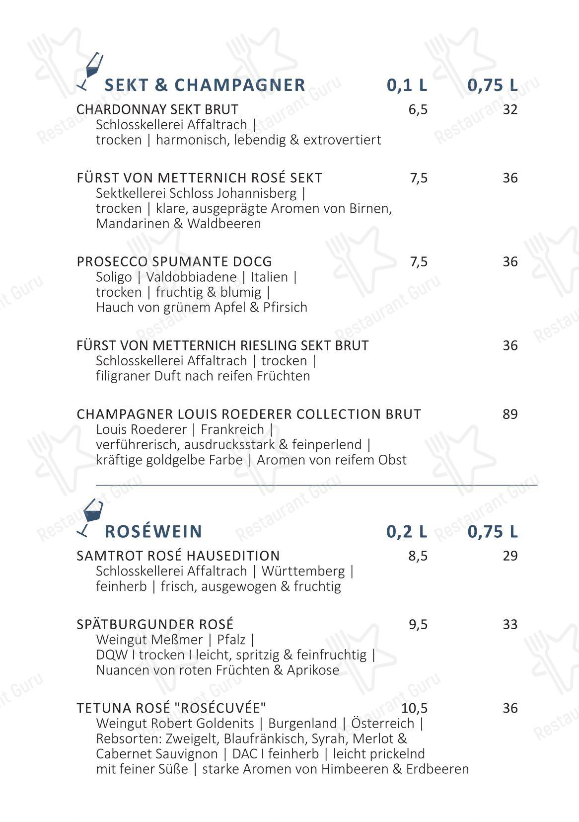Меню паба и бара Rooftop Bar - KAI40 - Меню напитков