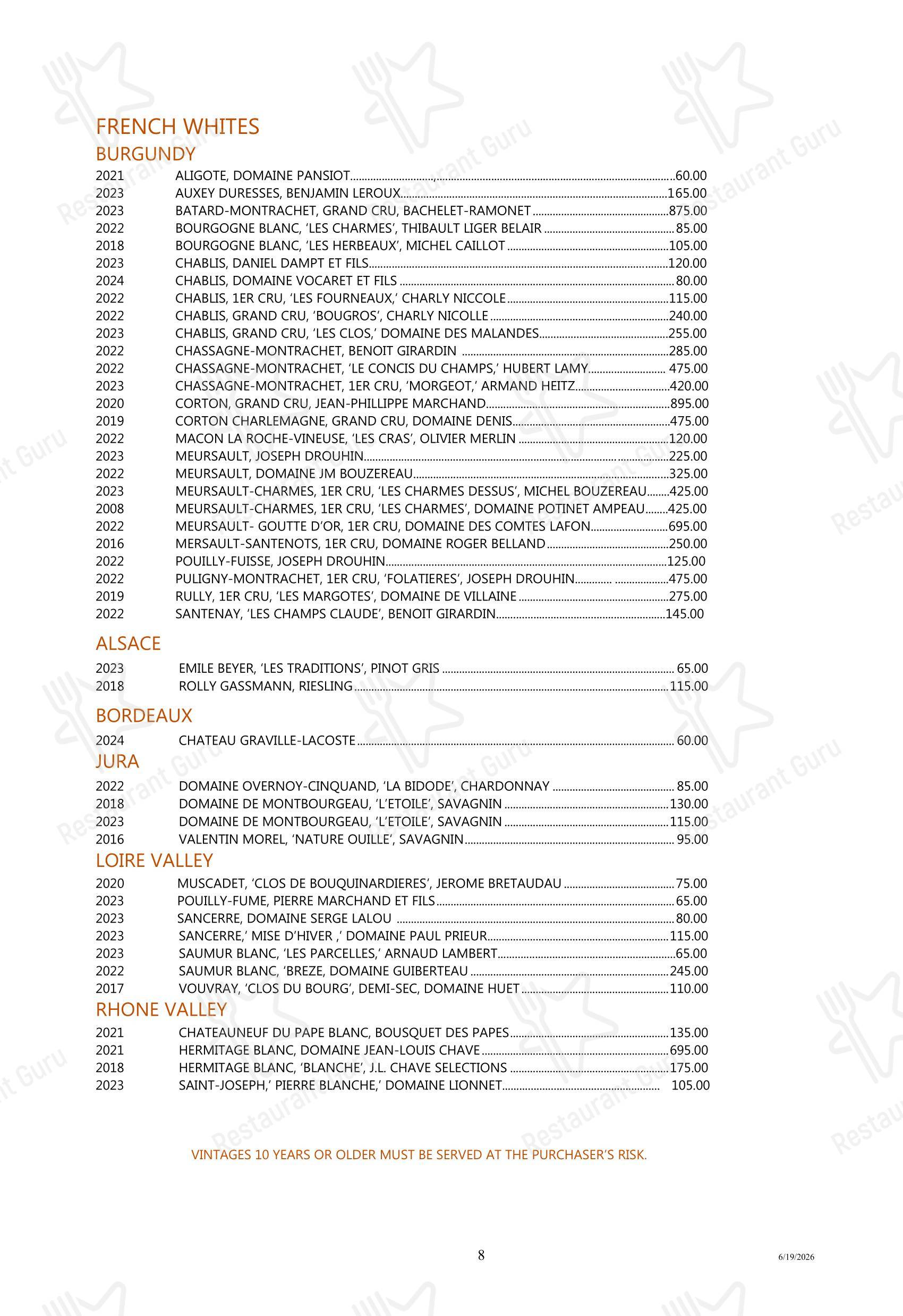 Boronia Catering Menu Pack ресторана Tony's