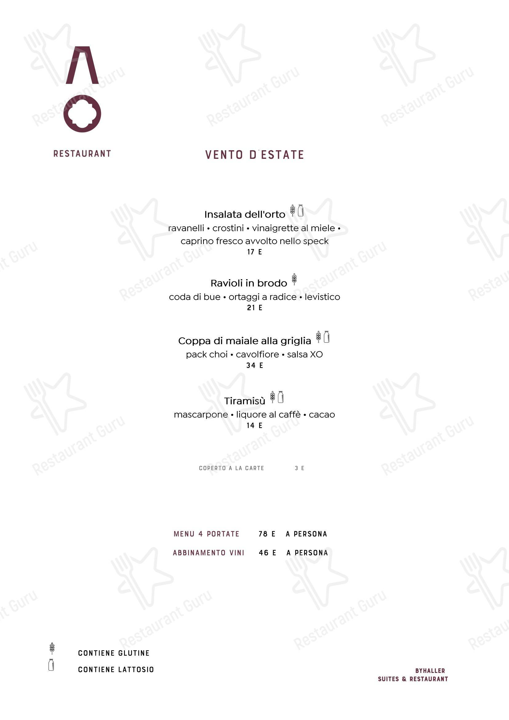 Меню паба и бара byHaller Suites & AO Restaurant - Крафт меню