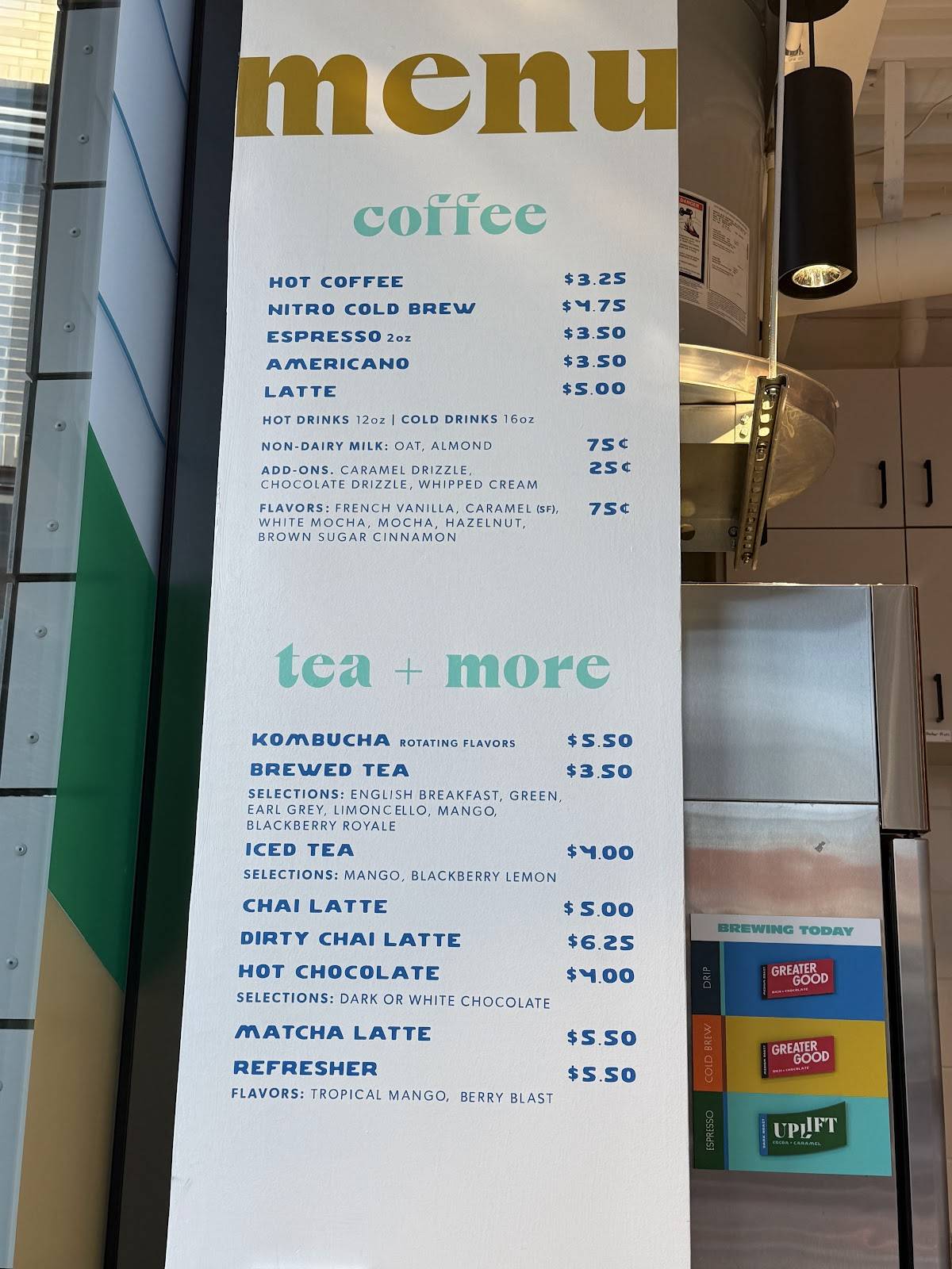 321 Coffee - Downtown Raleigh меню