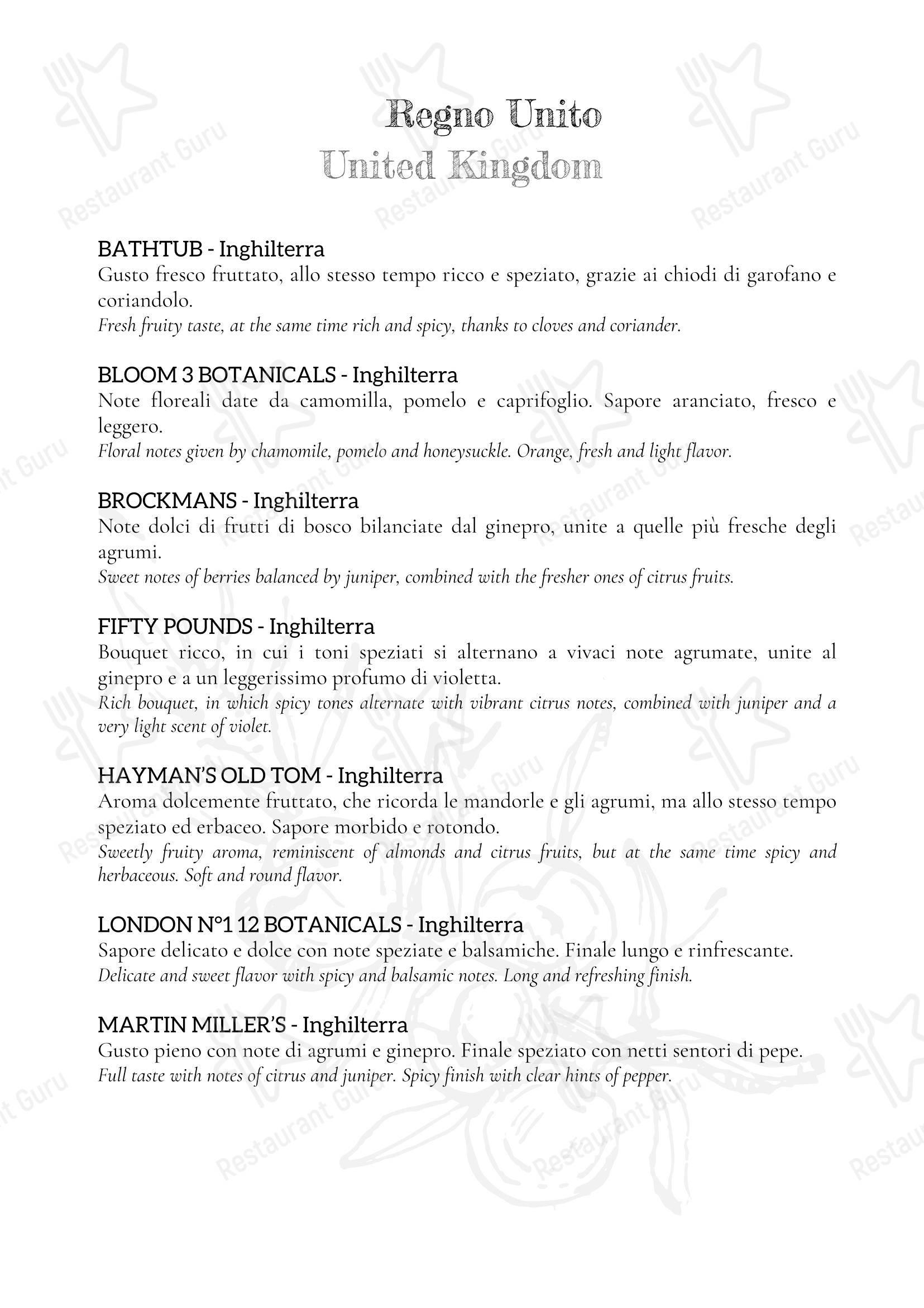 Крафт меню ресторана 47 Circus Roof Garden