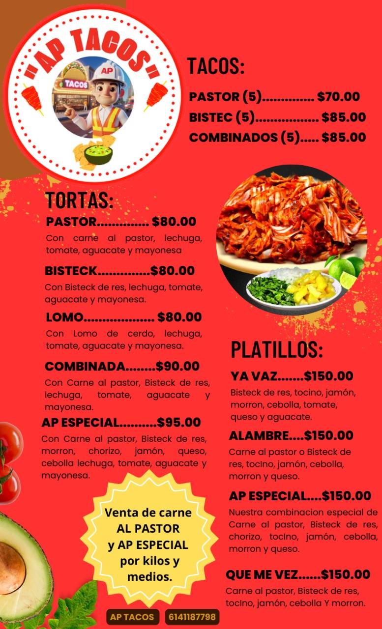 AP TACOS меню