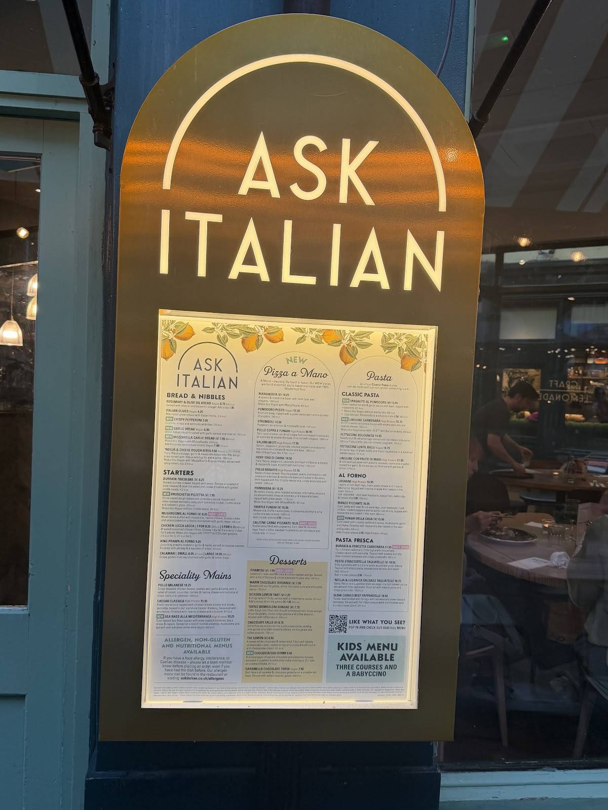 ASK Italian - Cardiff меню