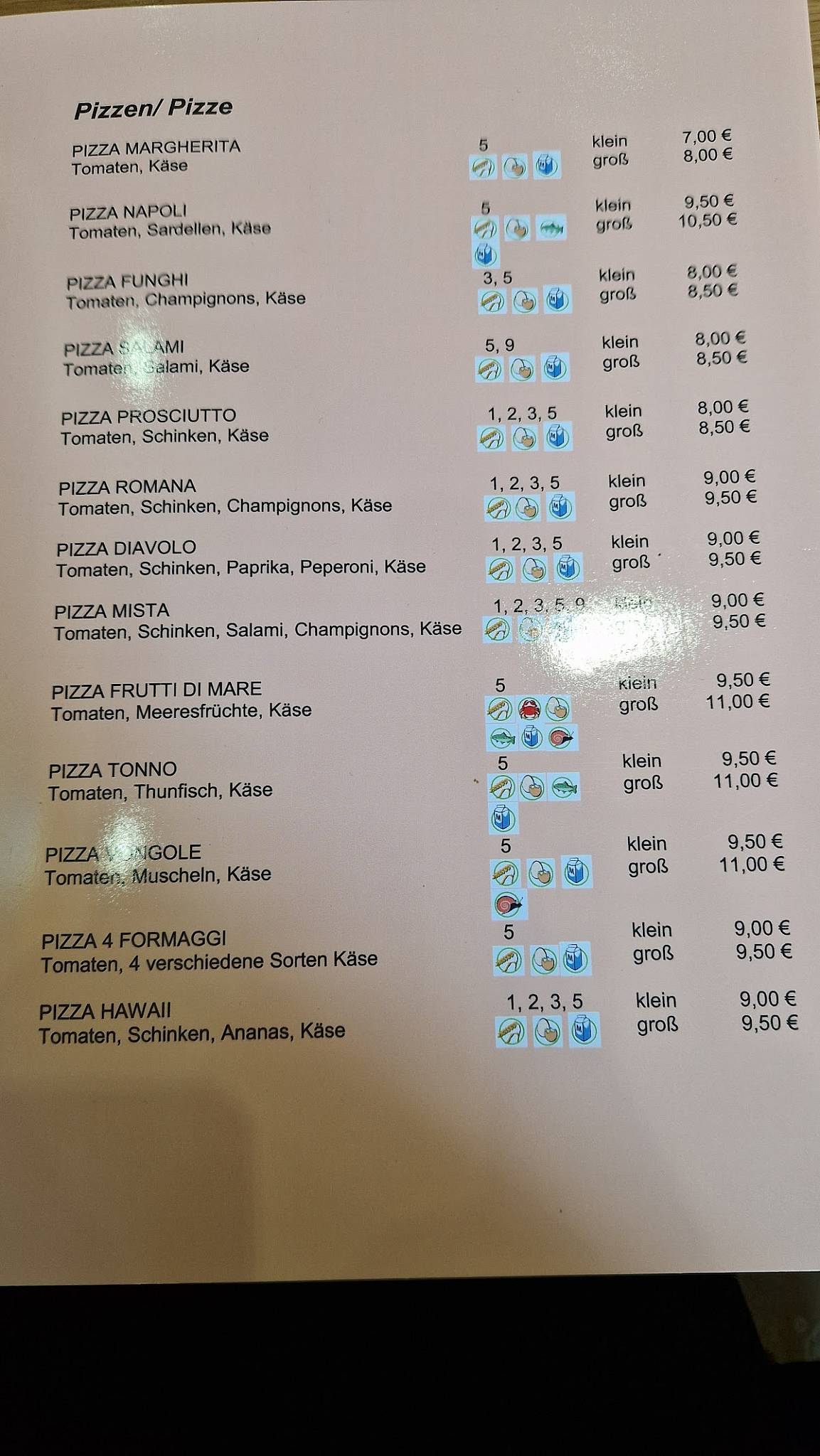 Adriatica Pizzeria меню