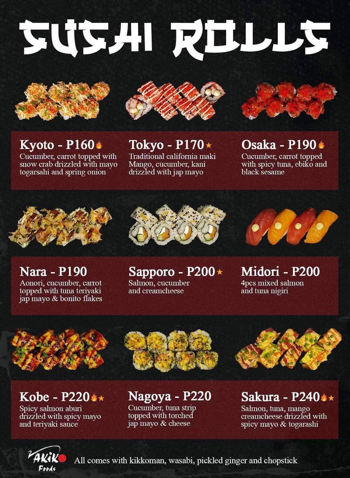 Akiko Foods - Santa Rosa меню