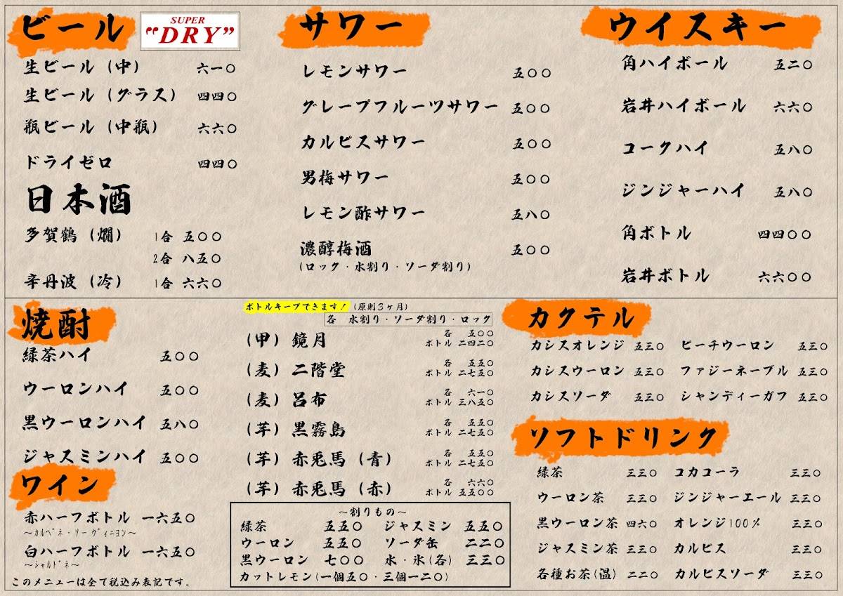 Sumibi Yakiniku RAN меню