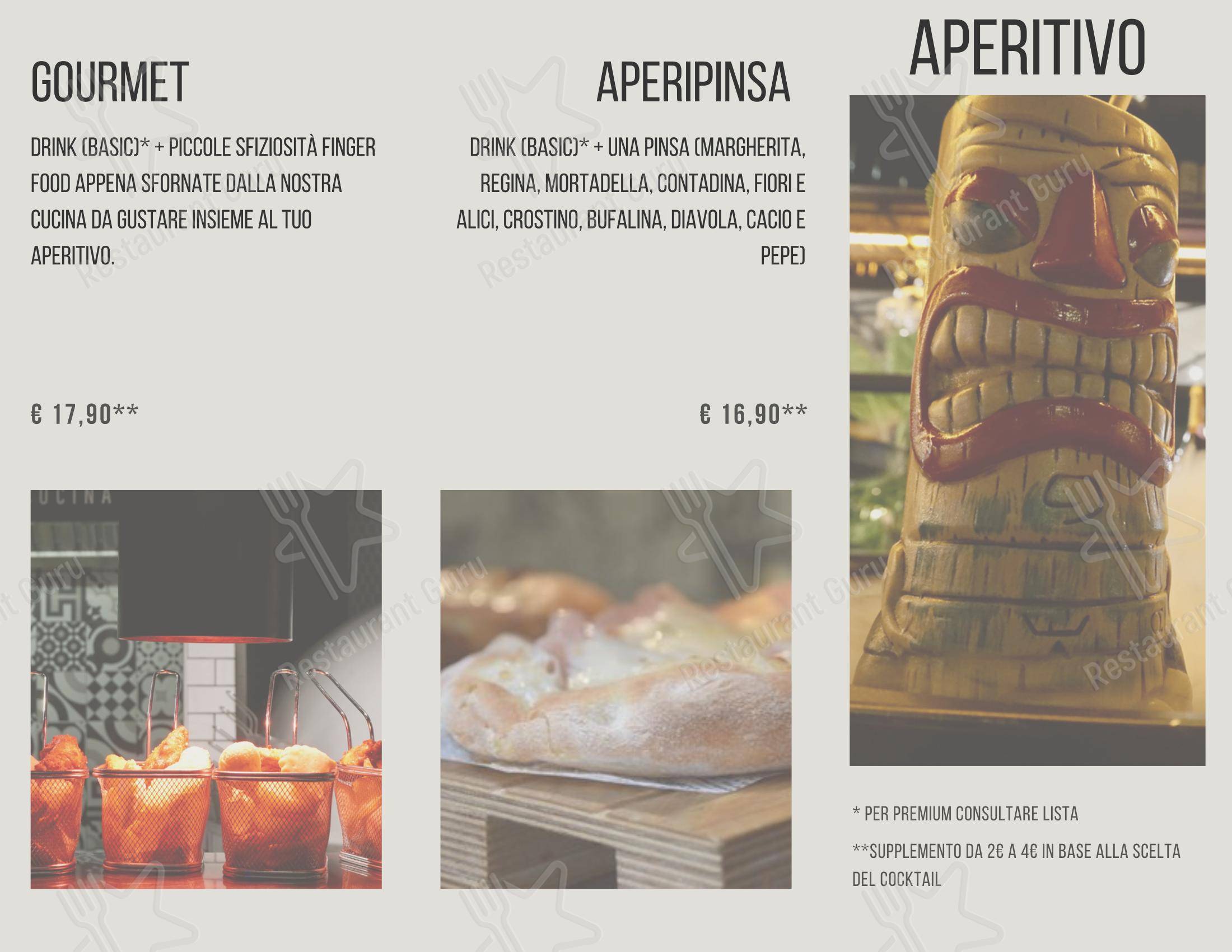 Коктейльная карта ресторана AllEur - Caffè e cucina в Риме