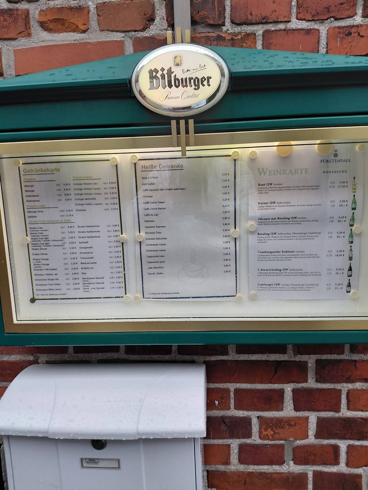 Alte Räucherei Fischlokal меню