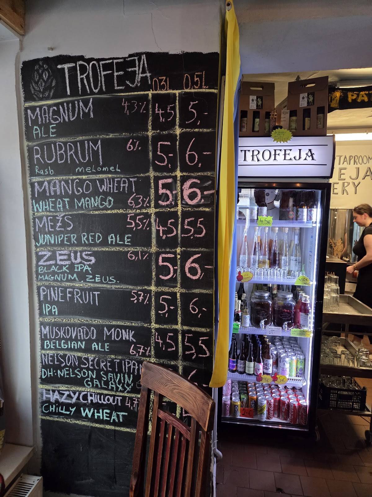 Alus Rūme Trofeja меню