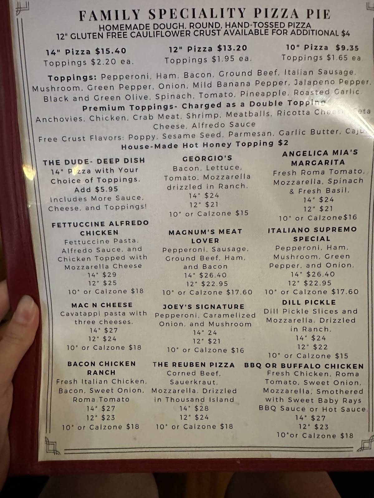 Angelina's Eatery & HUCO Brew Co. меню