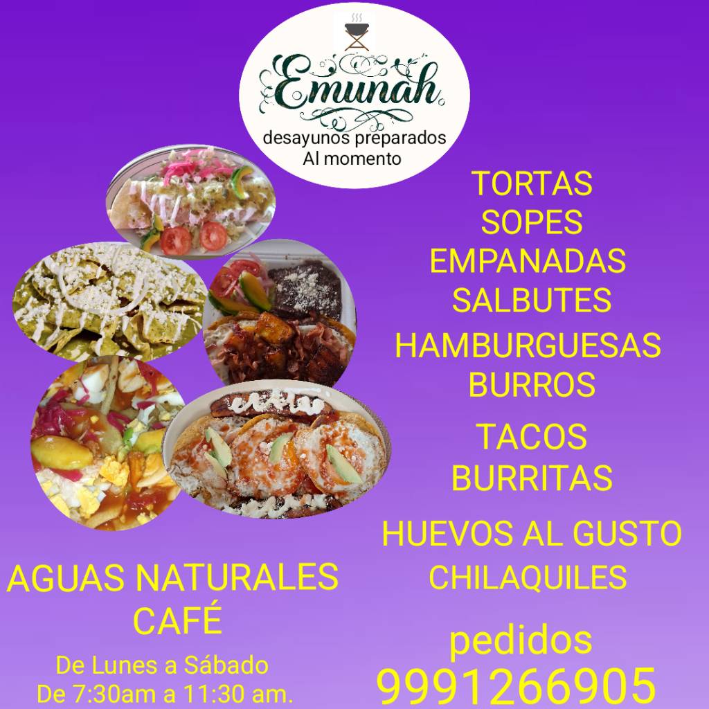 Antojitos EMUNAH меню