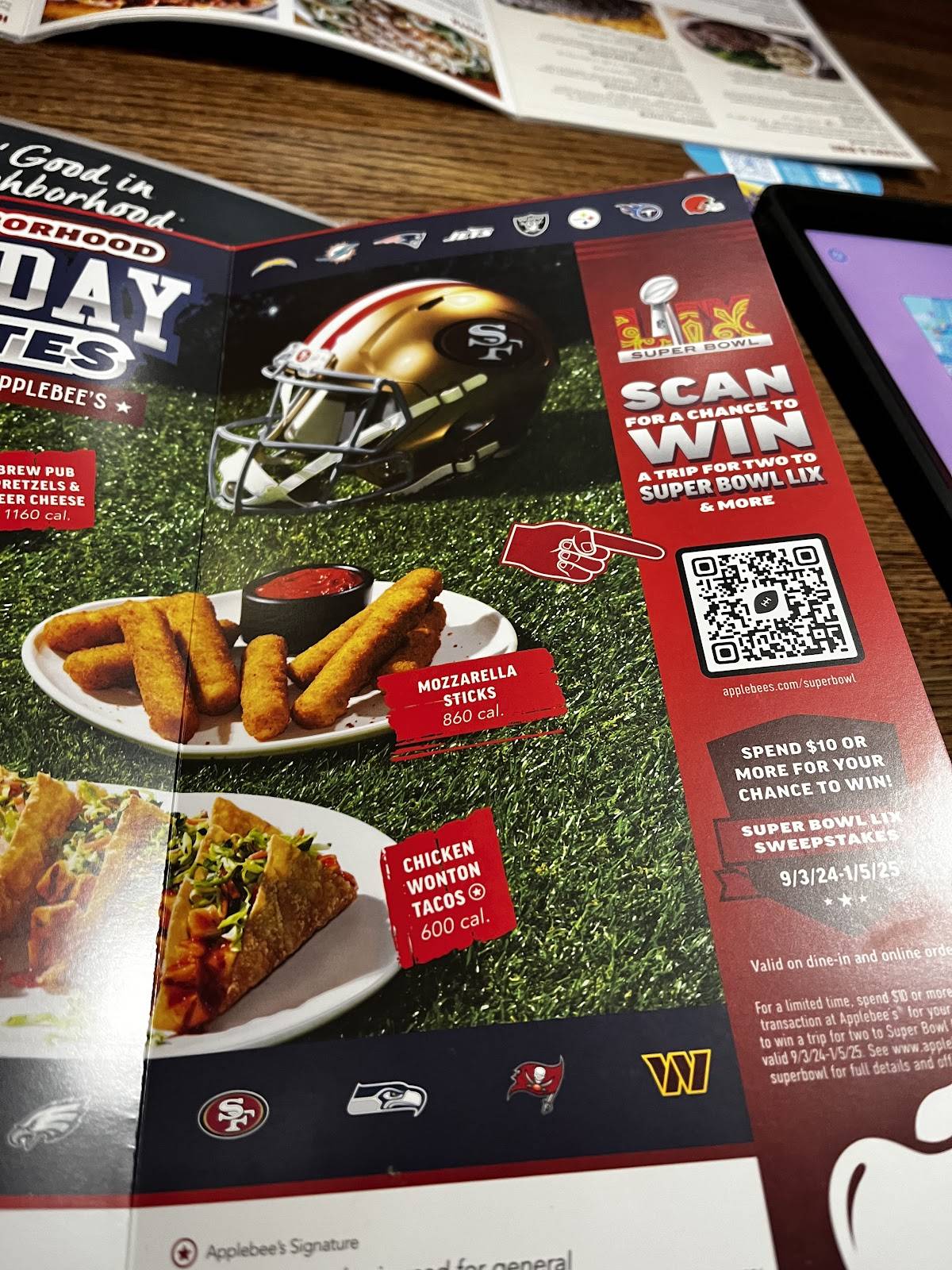 Applebee's Grill + Bar меню