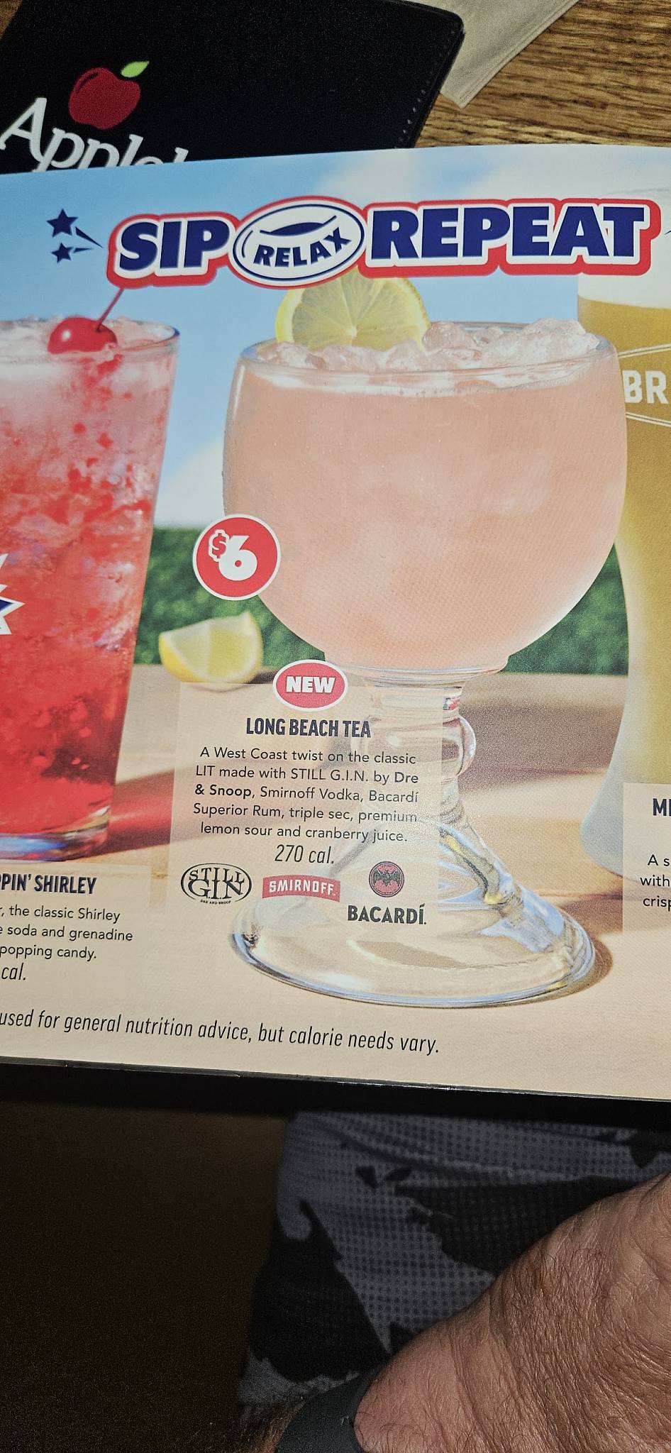 Applebee's Grill + Bar меню