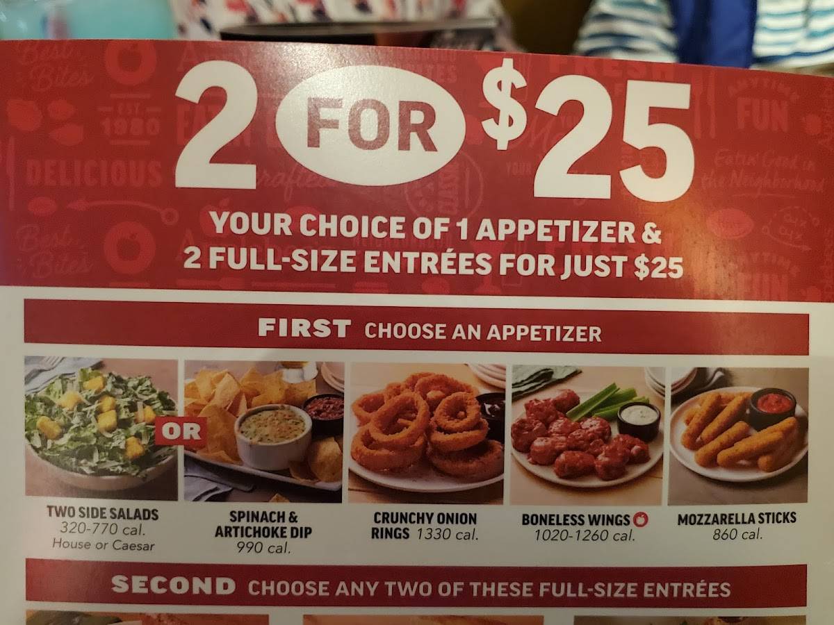 Applebee's Grill + Bar меню