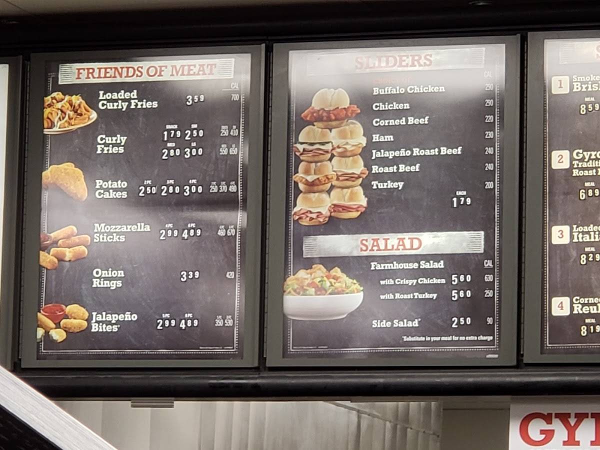Arby's меню