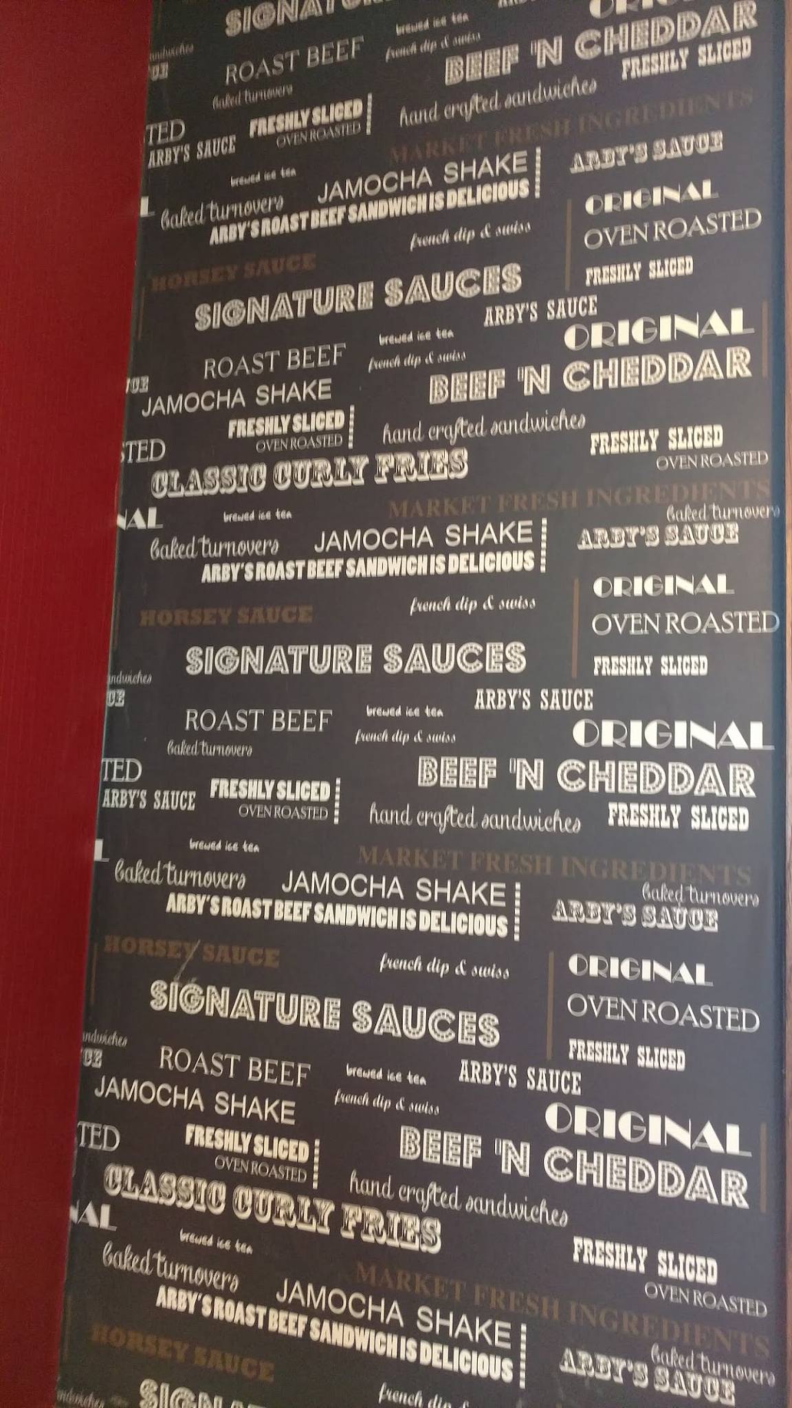 Arby's меню