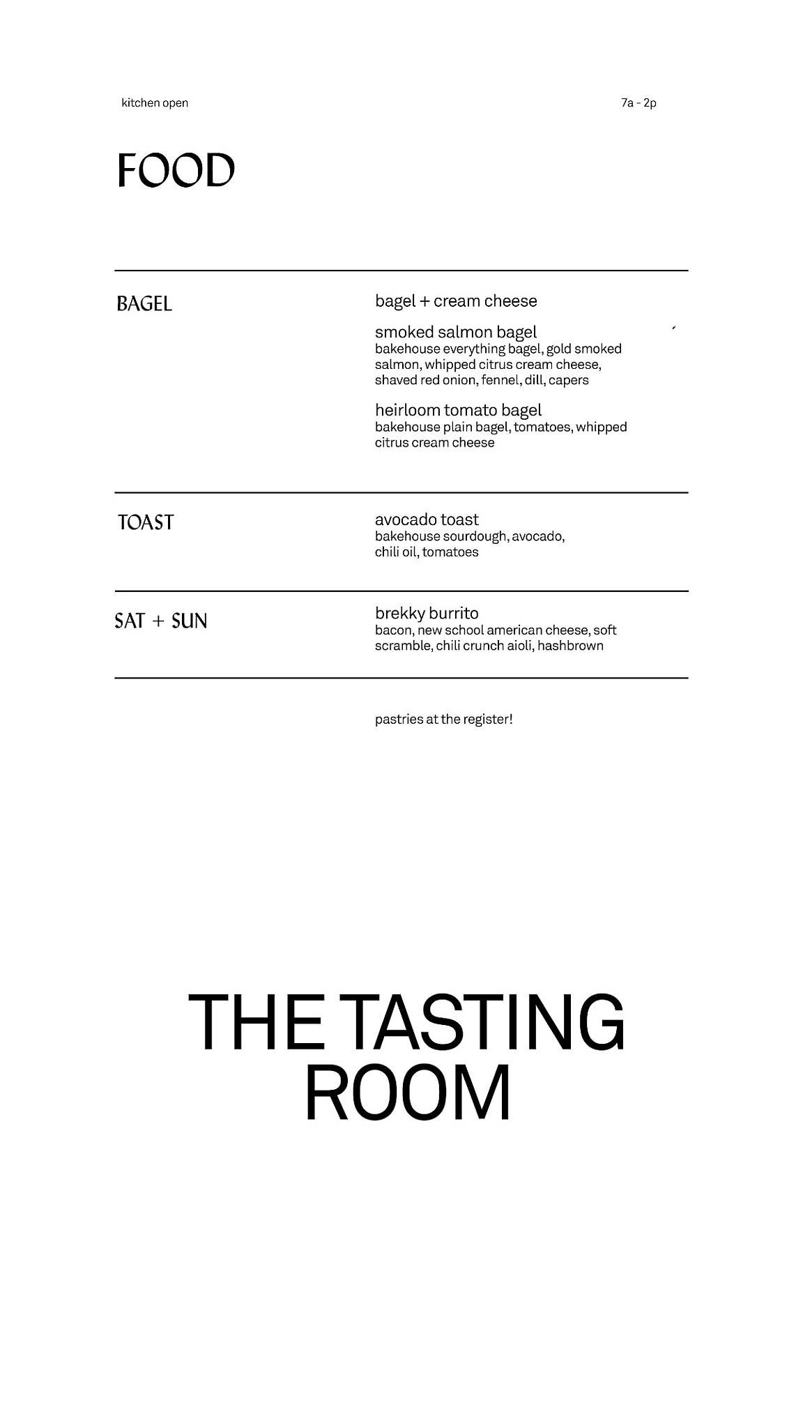Arcade Coffee Roasters - Tasting Room меню