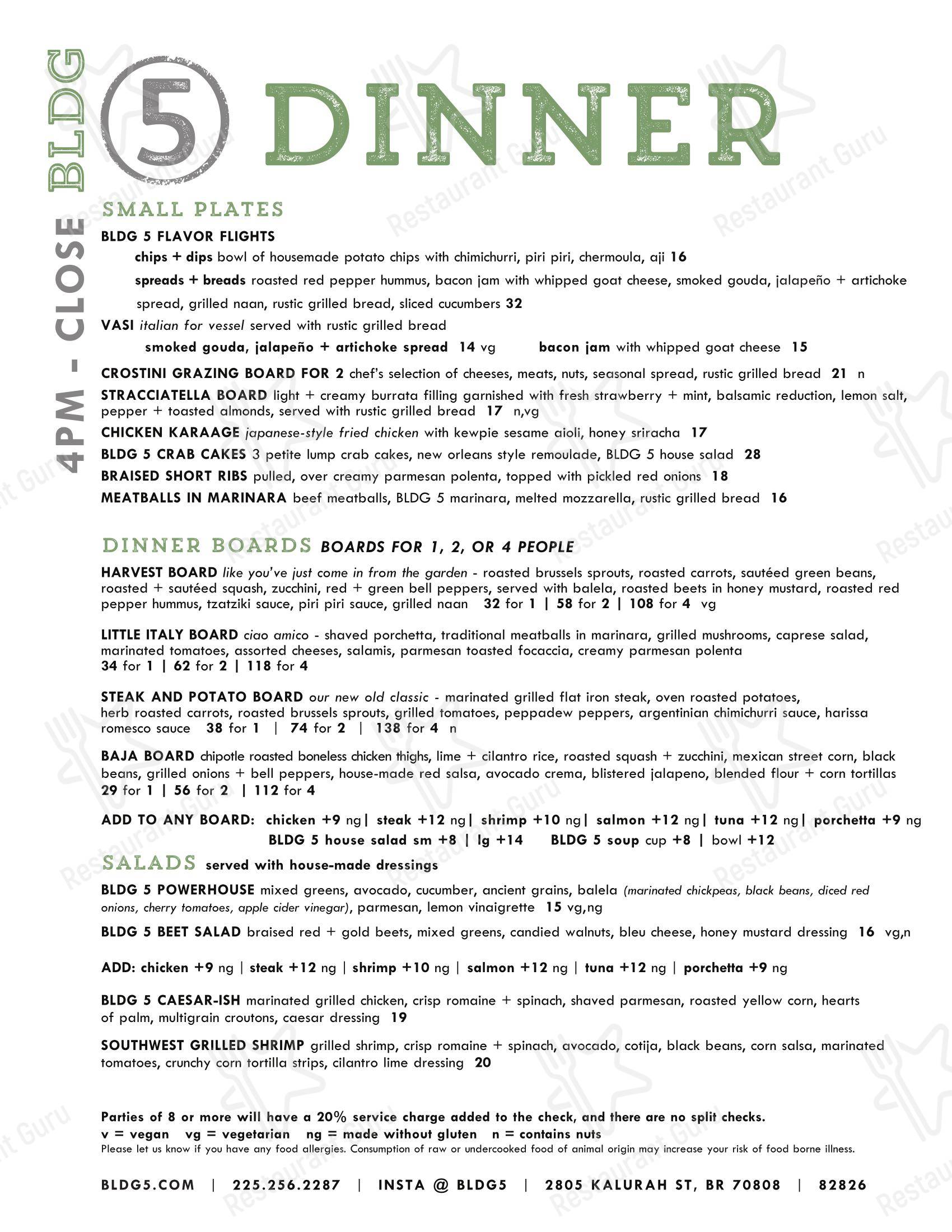 Breakfast Menu паба и бара BLDG 5 Market Kitchen Patio