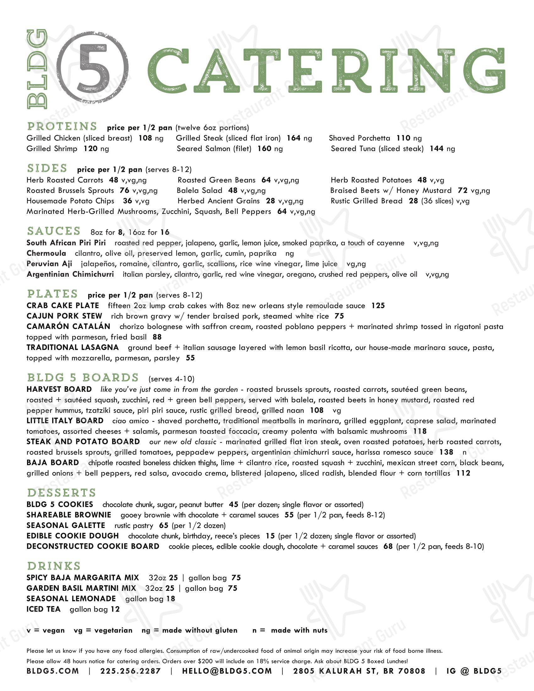 BLDG 5 Market Kitchen Patio в Батоне-Руже - Drink menu