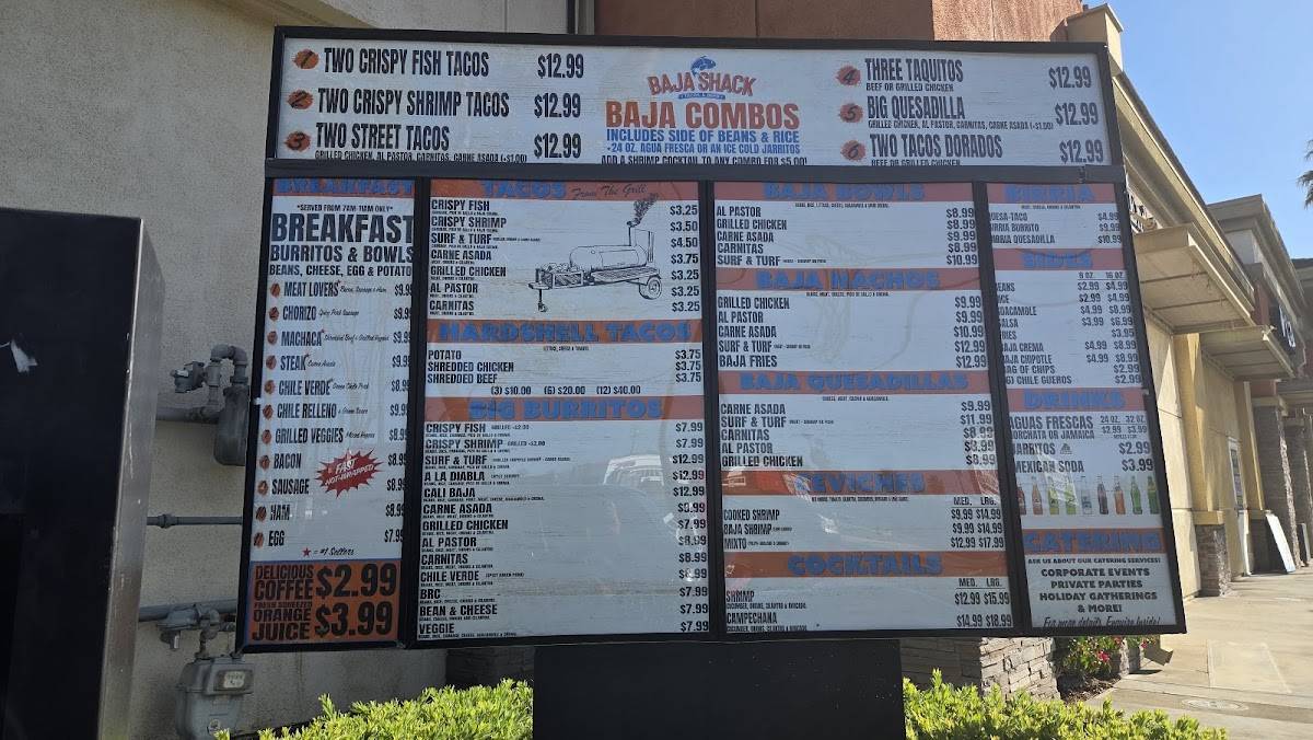 Baja Shack меню