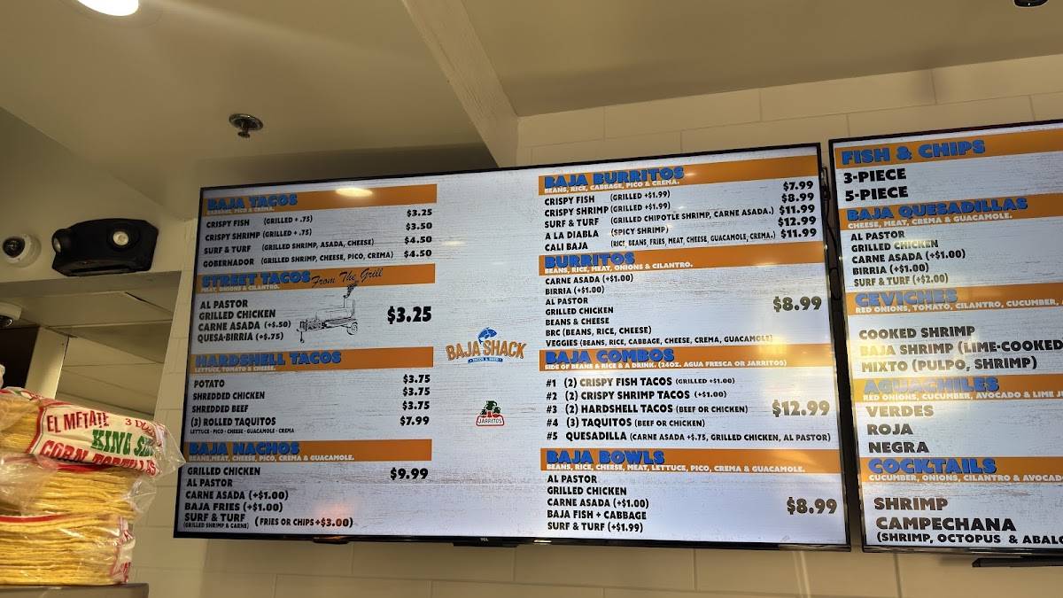 Baja Shack меню