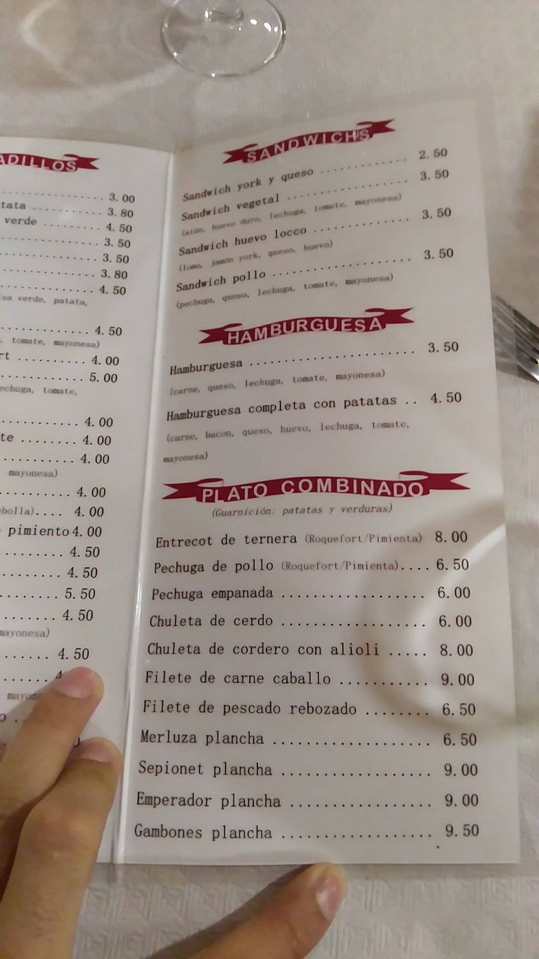 Bar Racó d'Alex меню