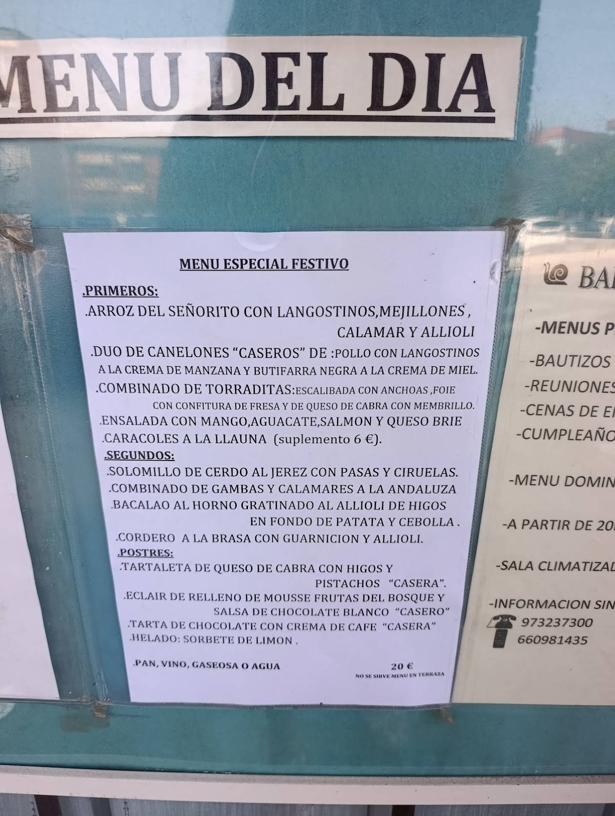 Bar-Restaurant Cope меню