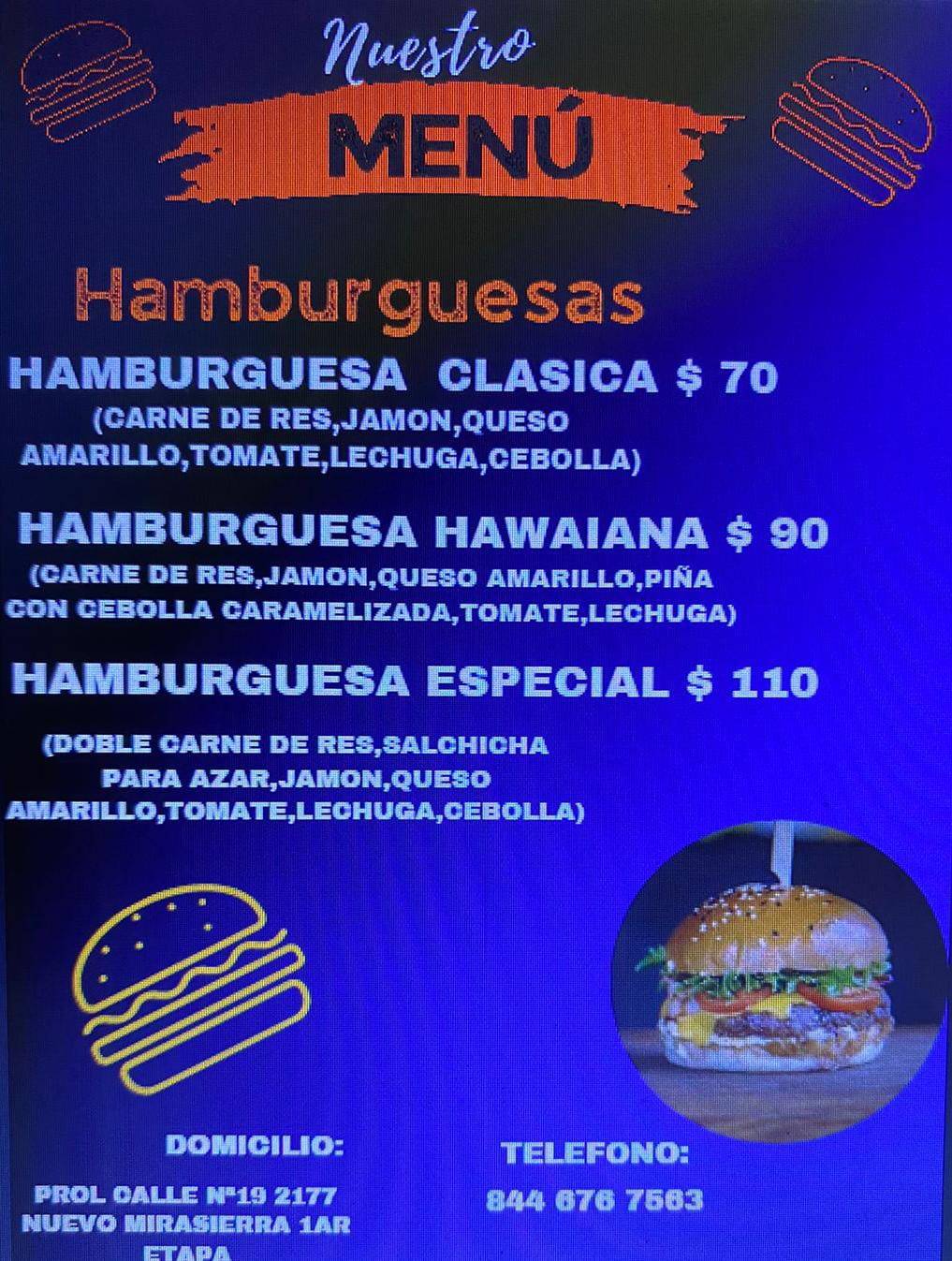 Betoburger меню