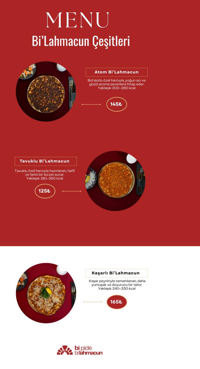 Bi'Pide Bi'Lahmacun меню