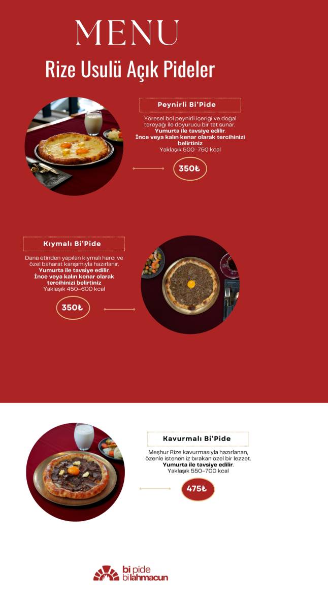 Bi'Pide Bi'Lahmacun меню