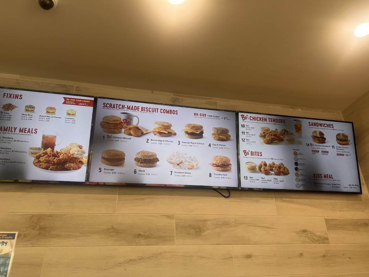 Bojangles меню
