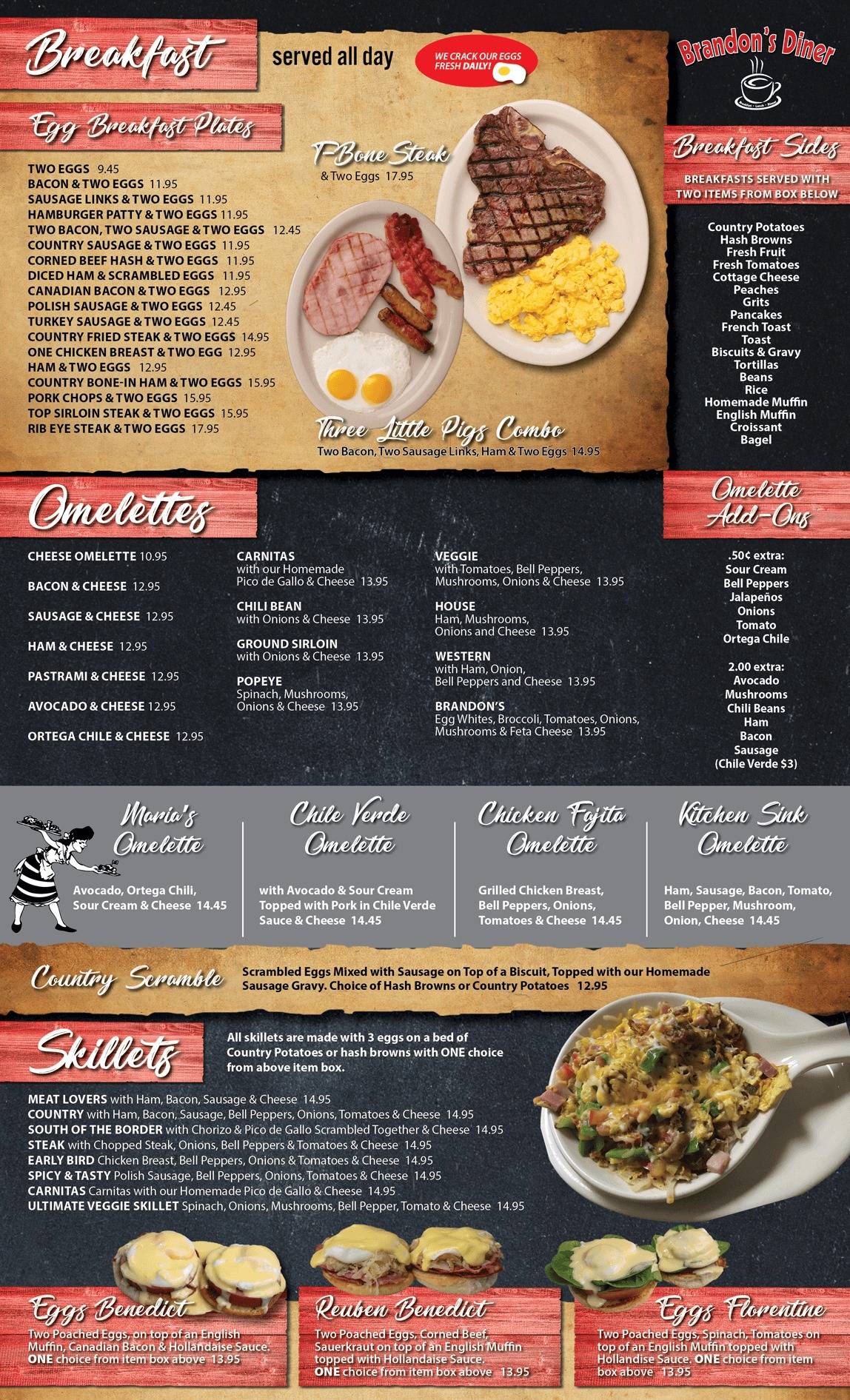 Brandon's Diner меню