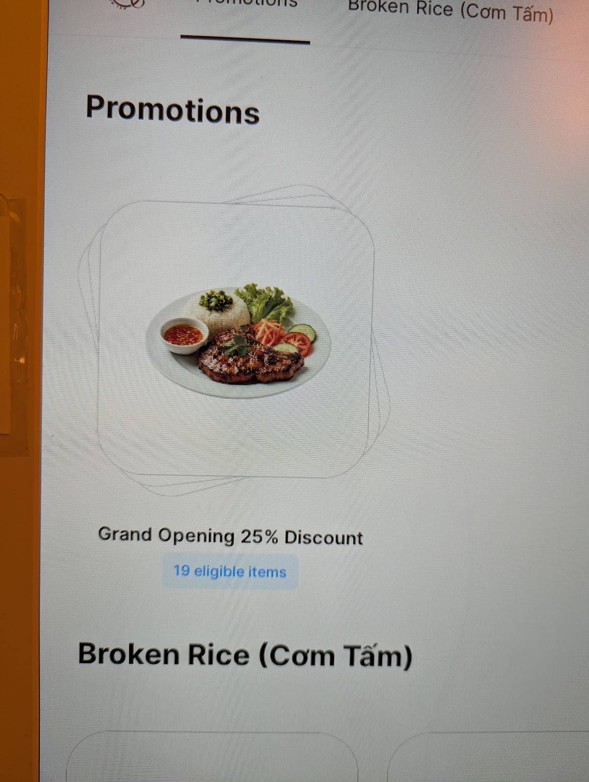 Broken Rice Com Tam меню