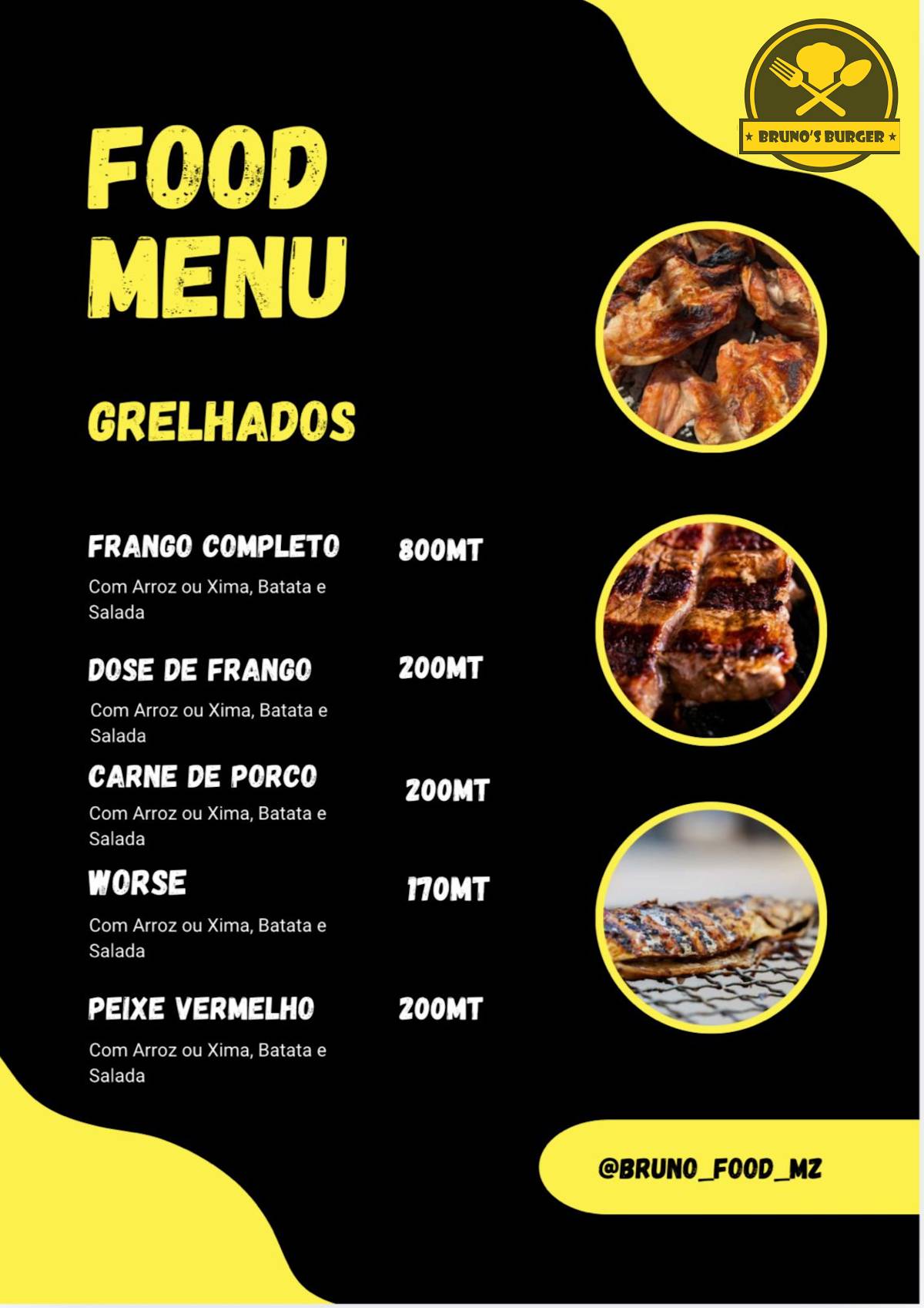 Bruno’s Food меню
