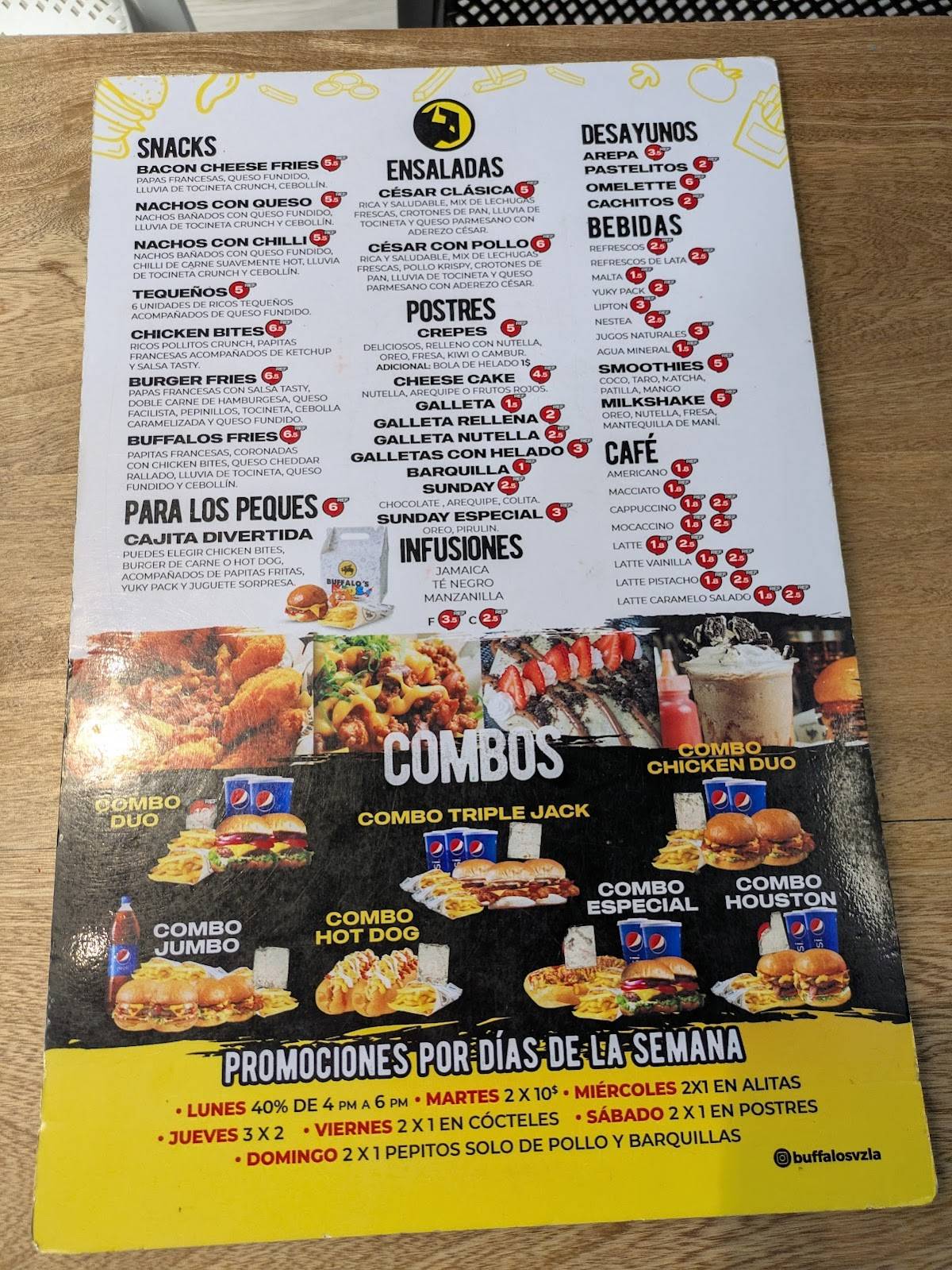 Buffalos меню