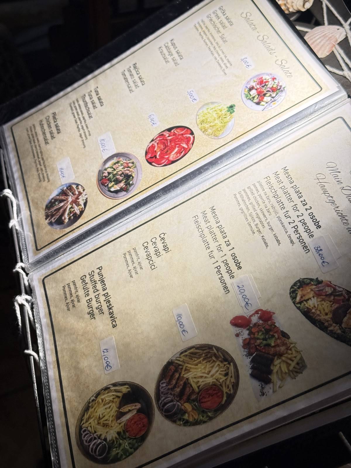 Buffet ZLATNA RIVA меню