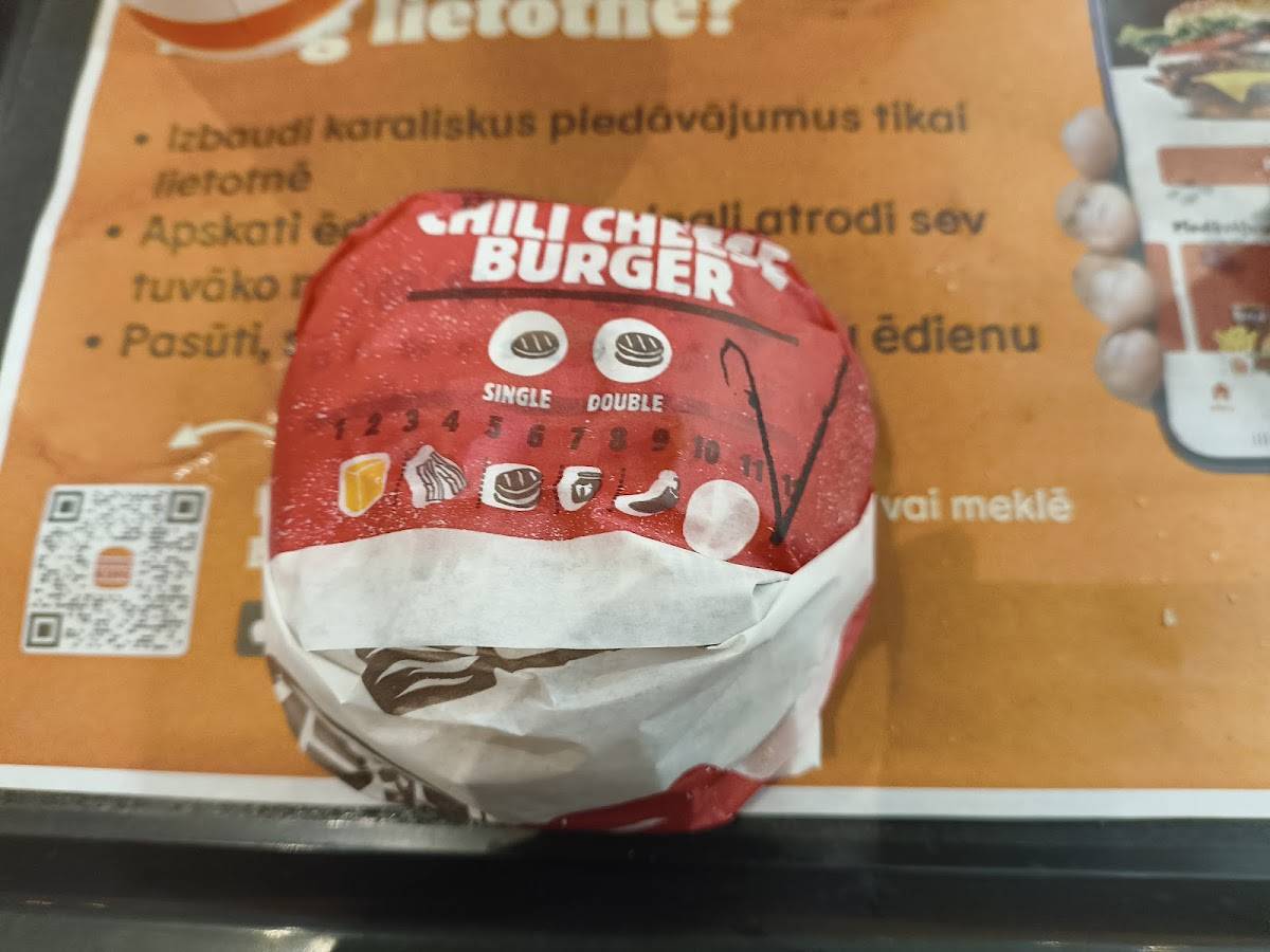 Burger King Akropole Riga меню