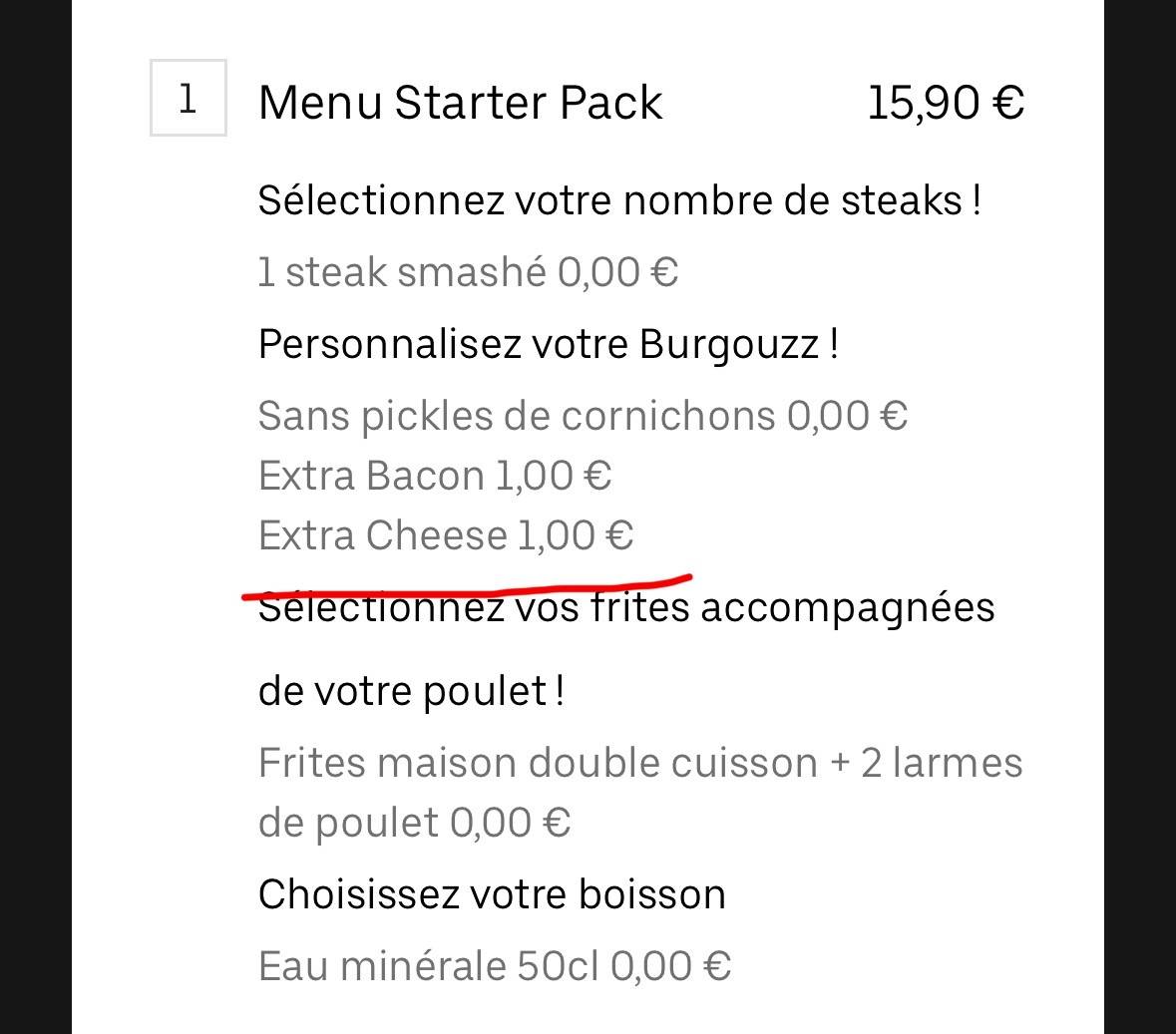 Burgouzz Rennes меню