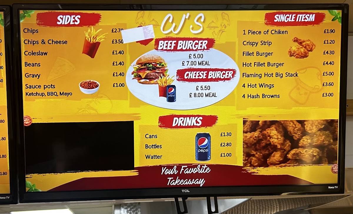CJ Chicken Pizza меню